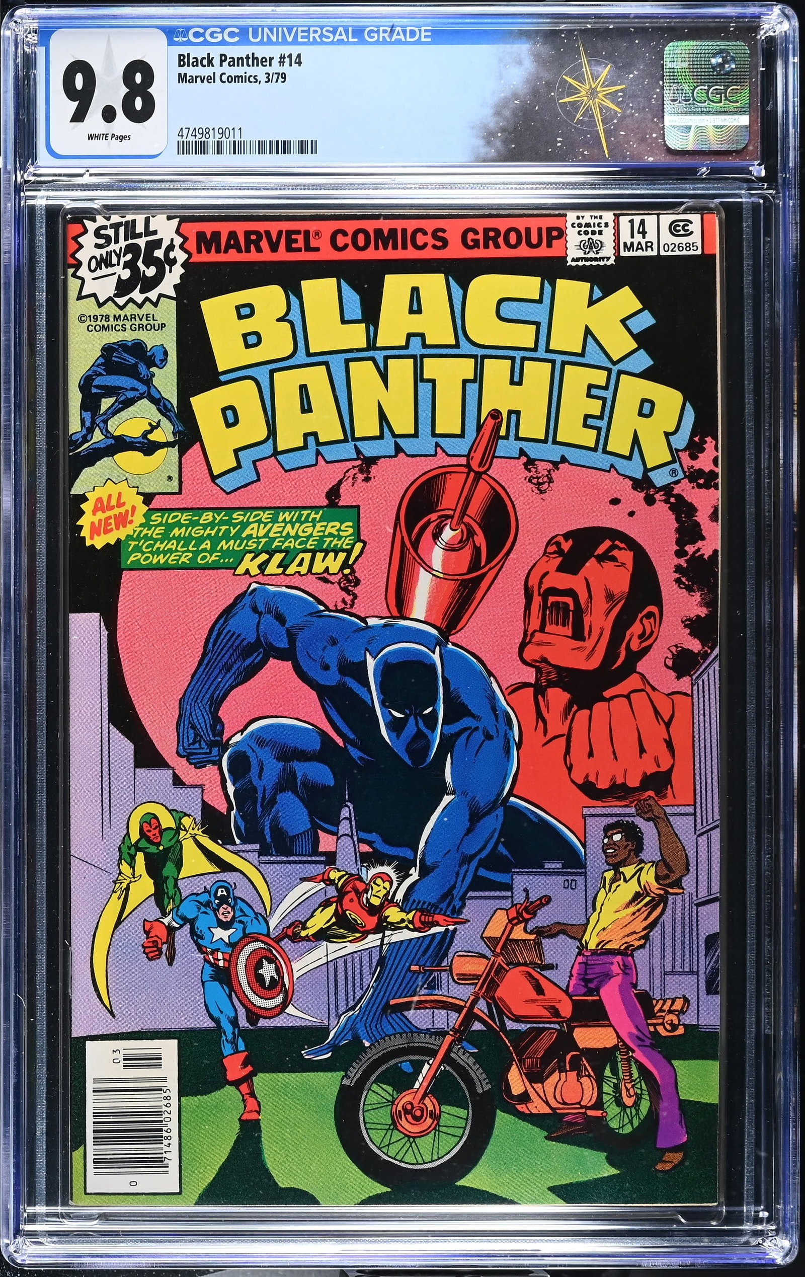 Black Panther #14 CGC 9.8 Highest Grade on the Census (Marvel Comics, 1979) White Pages (1 of 2)
