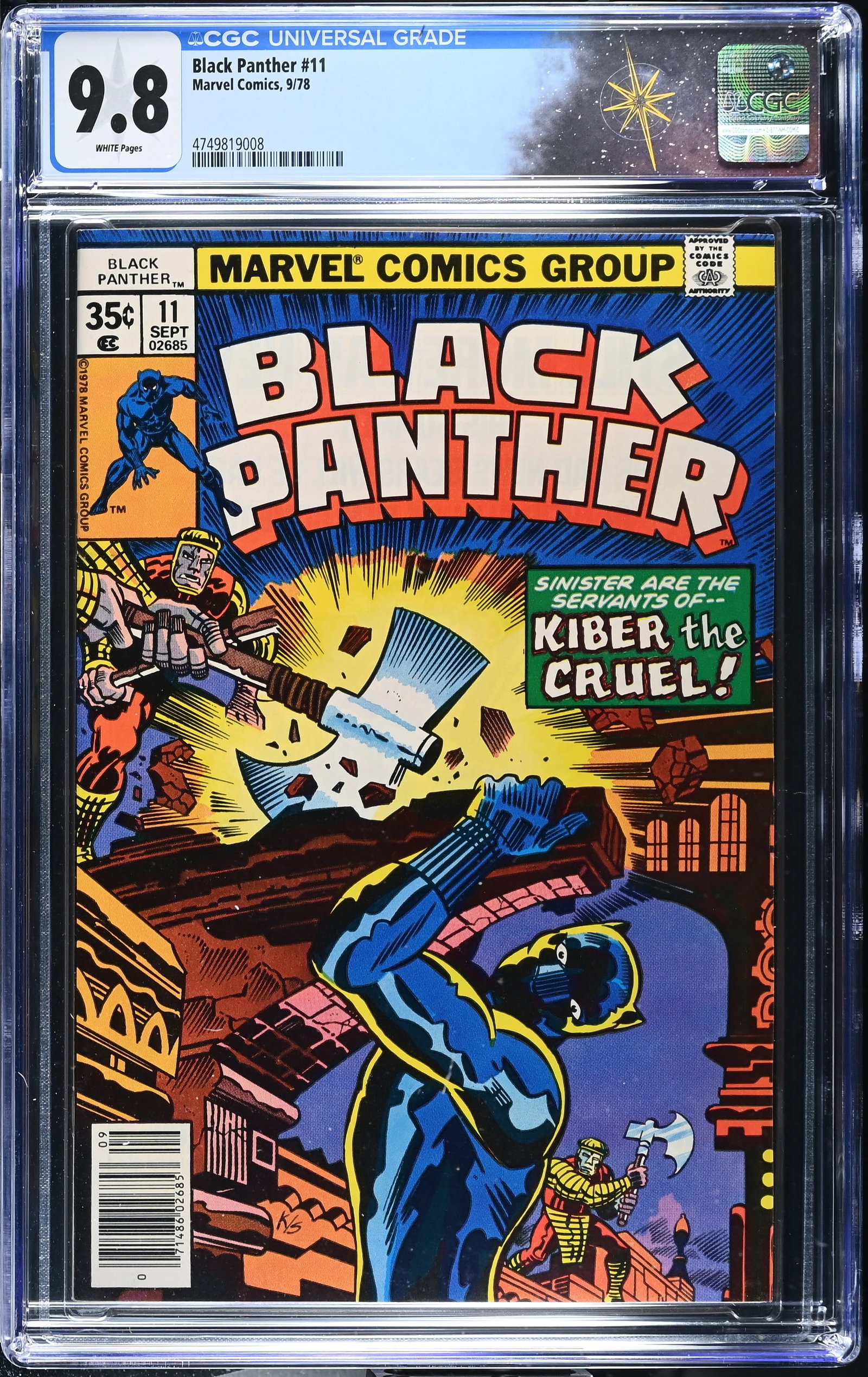 Black Panther #11 CGC 9.8 HIghest Grade on the Census, 1st Appearance of Kiber the Cruel (Marvel (1 of 2)