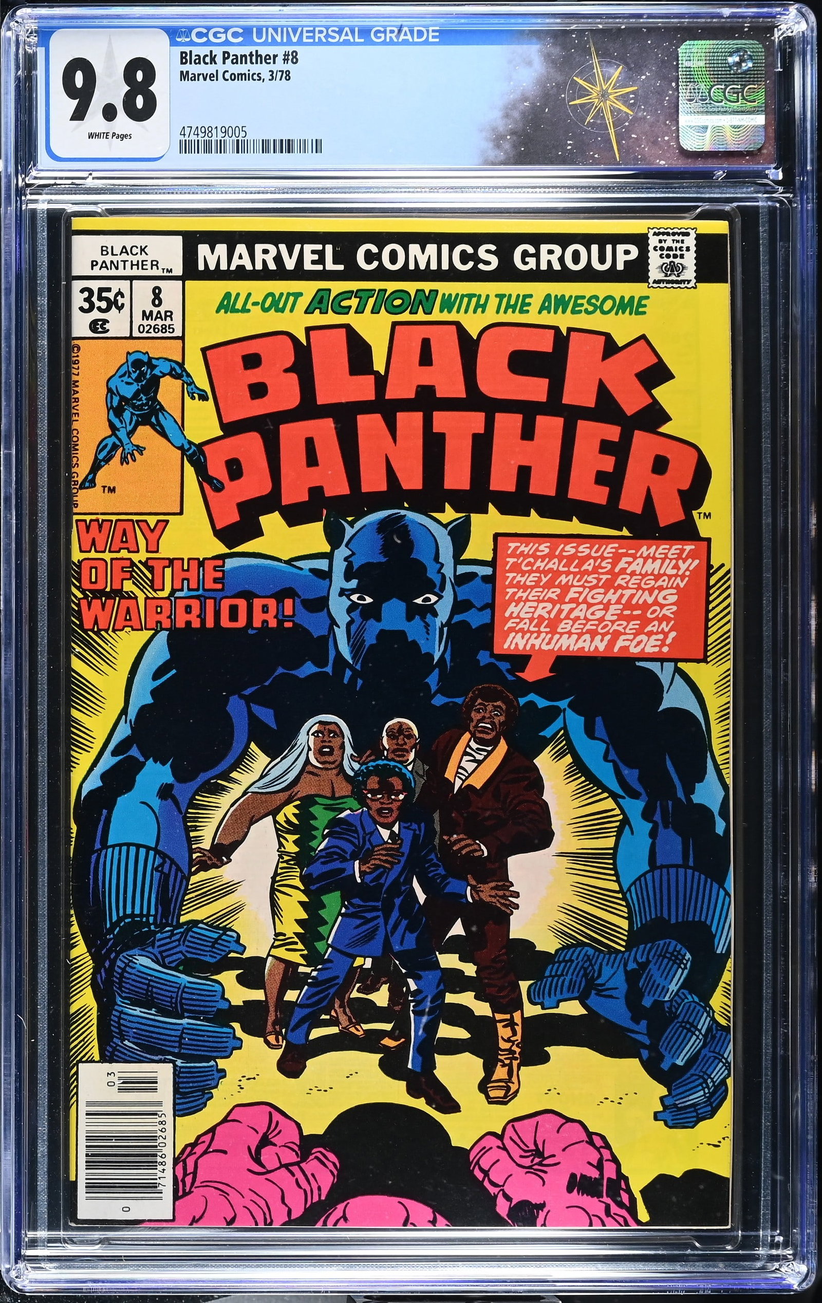 Black Panther #8 CGC 9.8 Highest Grade on the Census"Panthers or Pussycats?" (Marvel Comics, 1978) (1 of 2)