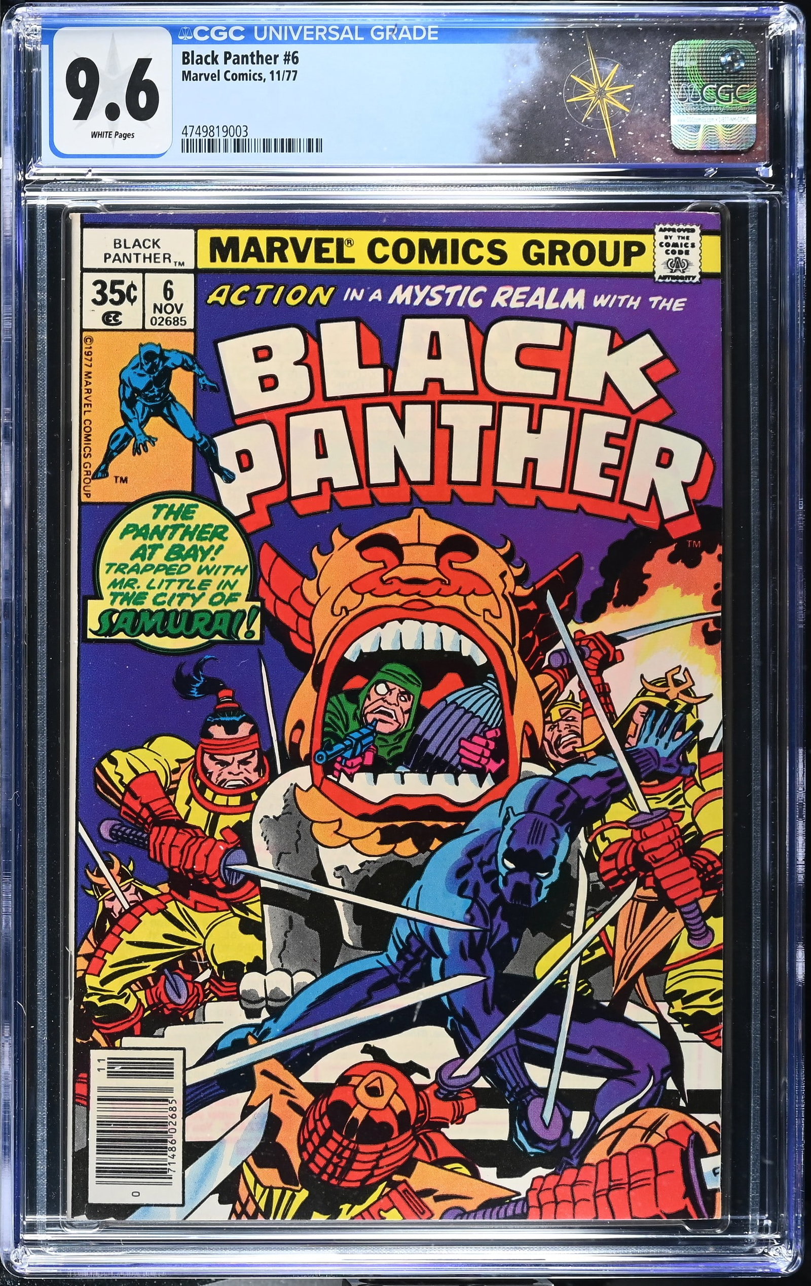 Black Panther #6 CGC 9.6 1st appearance of Jakarra "A Cup of Youth" (Marvel Comics, 1977) White (1 of 2)