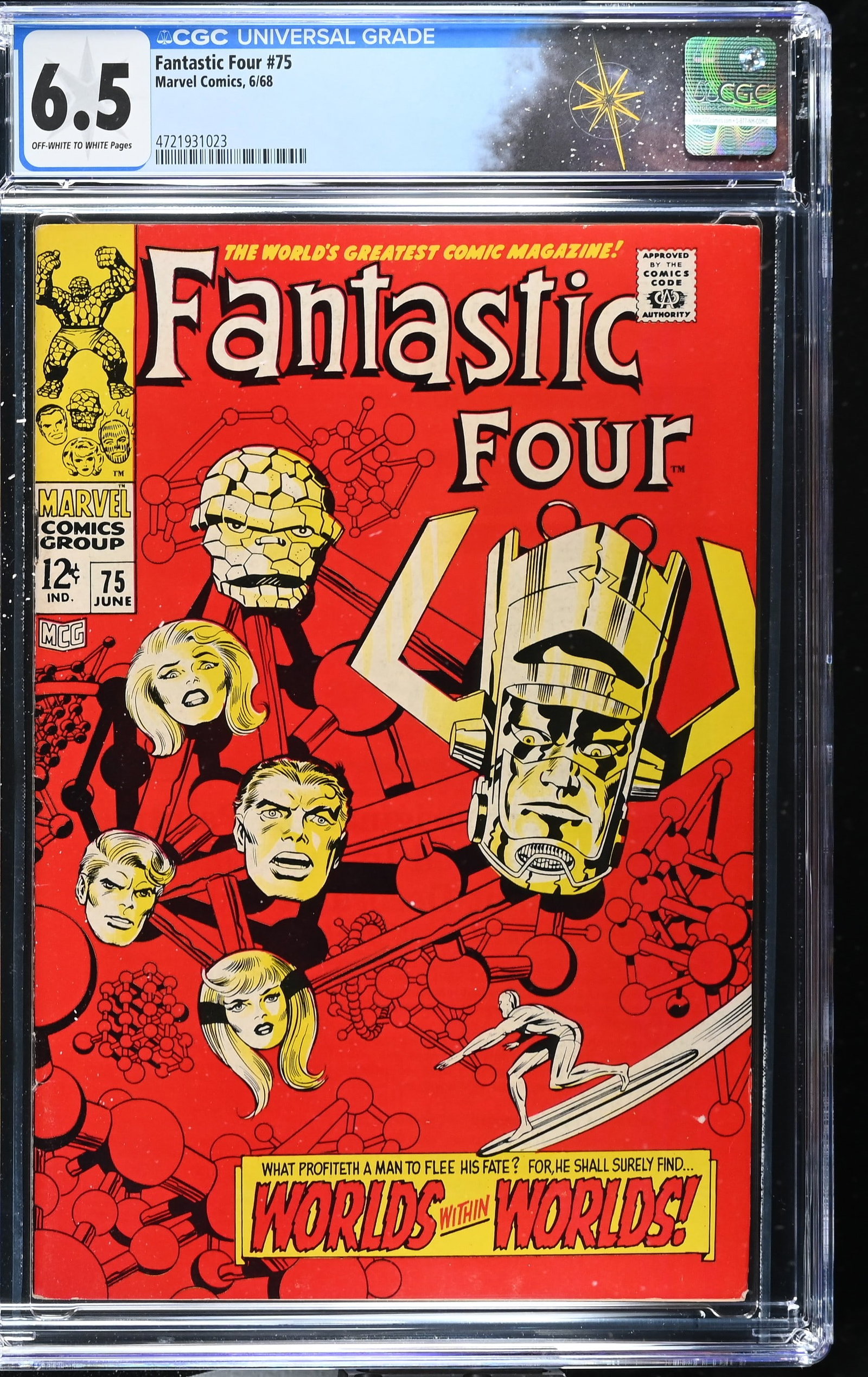 Fantastic Four #75 CGC 6.5 Classic Cover by Jack Kirby and Joe Sinnott (Marvel Comics, 1968) (1 of 2)