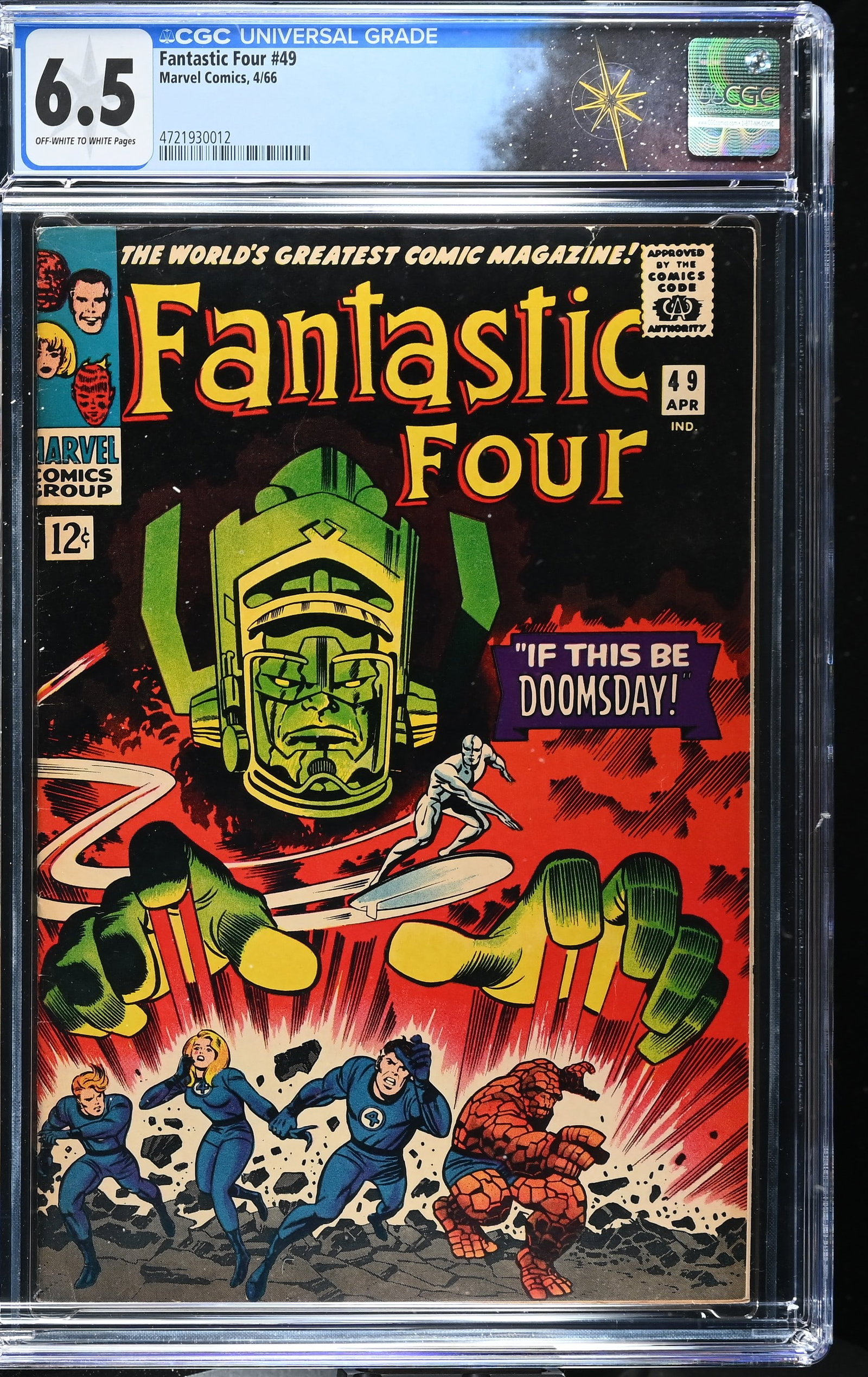 Fantastic Four #49 CGC 6.5 1st Full Appearance of Galactus (Marvel Comics, 1965) Off-White to White (1 of 2)