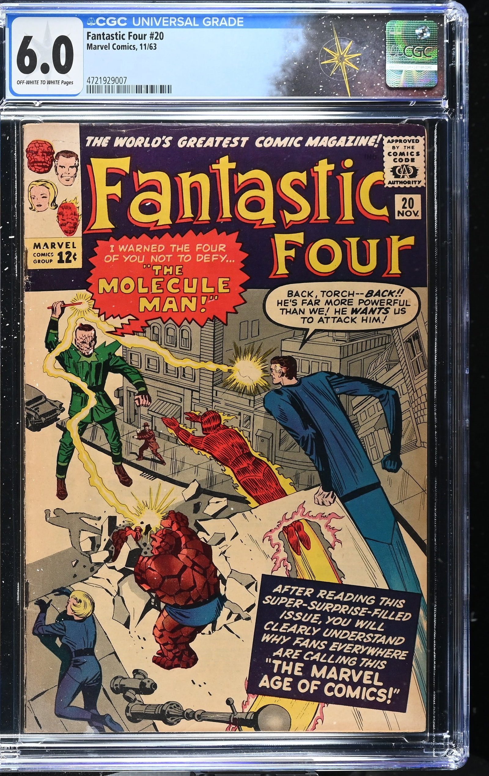 Fantastic Four #20 CGC 6.0 1st Appearance of the Molecule Man (Owen Reece) (Marvel Comics, 1963) (1 of 2)
