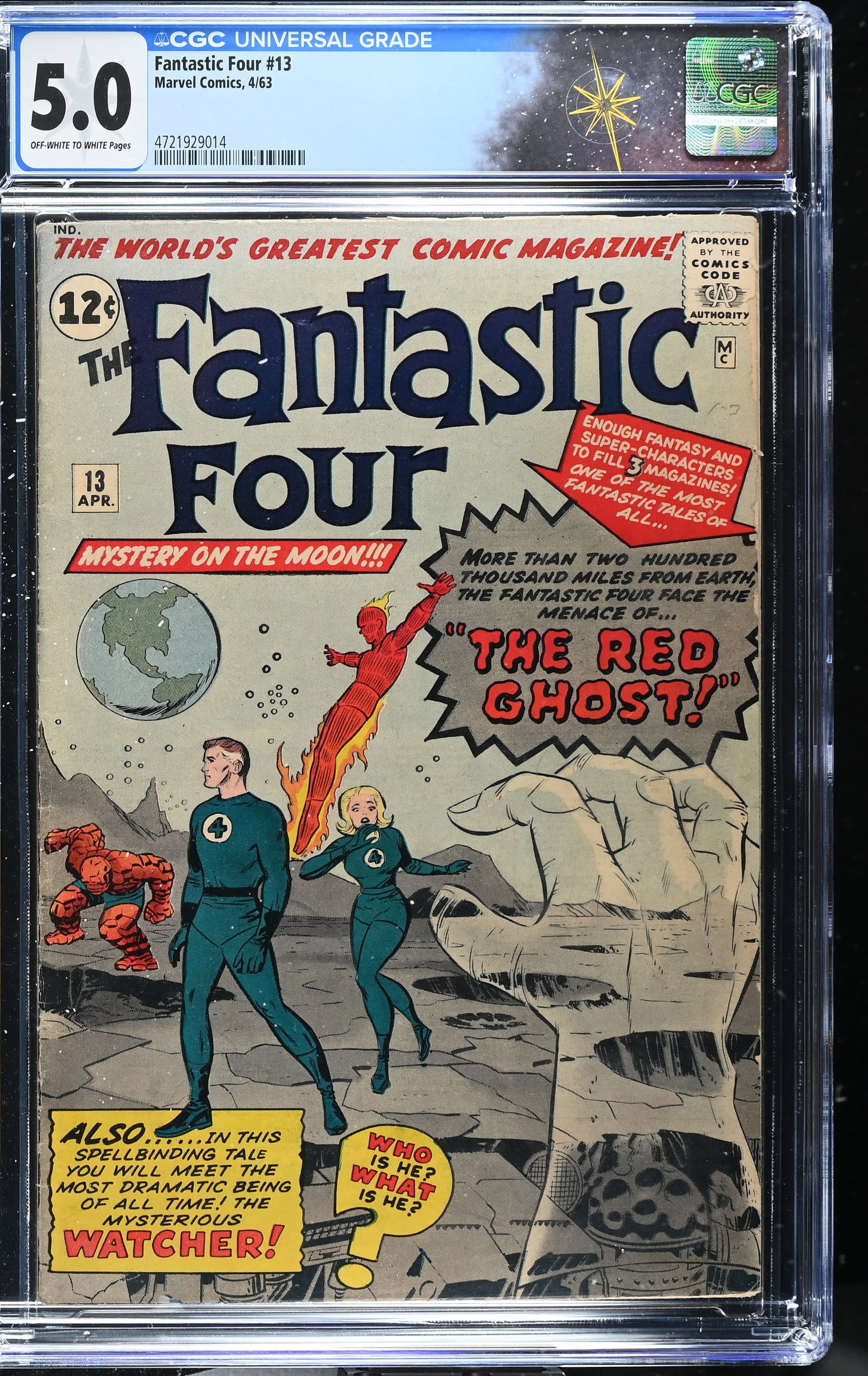 Fantastic Four #13 CGC 5.0 1st Appearance of the Red Ghost and the Watcher (Marvel Comics, 1963) (1 of 2)