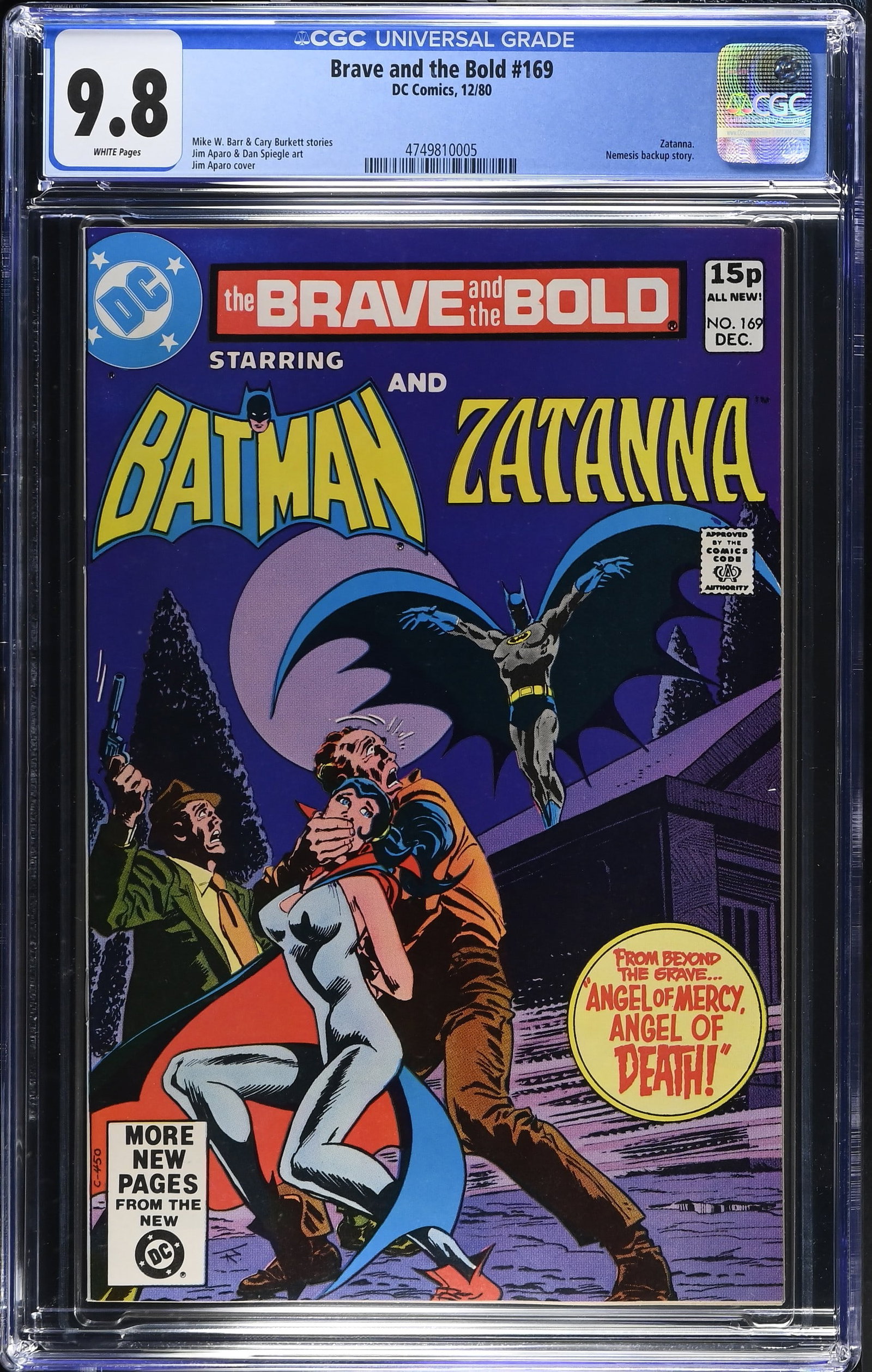 Brave and the Bold #169 CGC 9.8 Highest on the Census (DC Comics, 1980) White Pages (1 of 2)