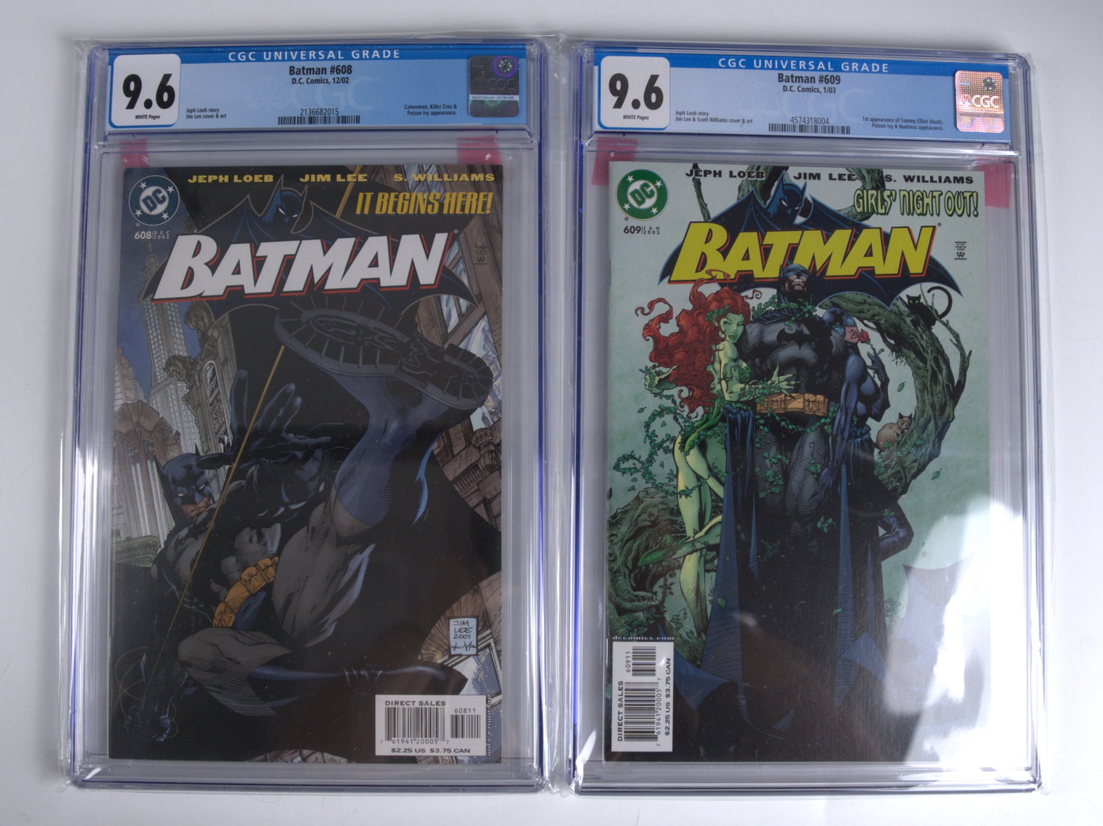 Batman #608 CGC 9.6 'Hush' Chapter 1 & #609 CGC 9.6 1st Appearance of Thomas Elliot (DC Comics, (1 of 5)