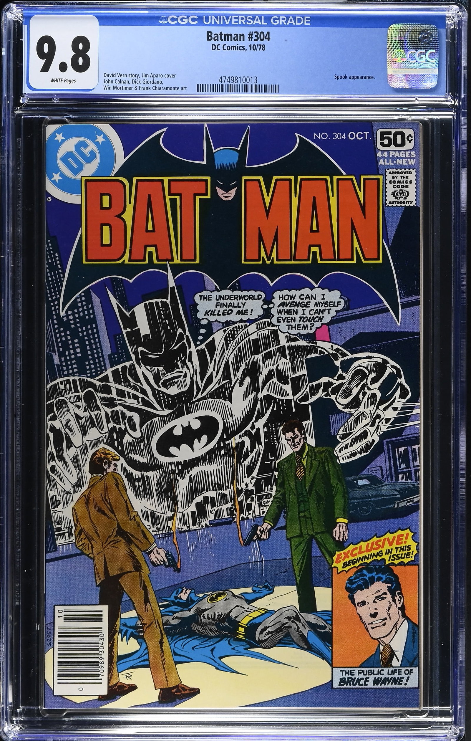 Batman #304 CGC 9.8 Highest Grade on the Census (DC Comics, 1978) White Pages (1 of 2)