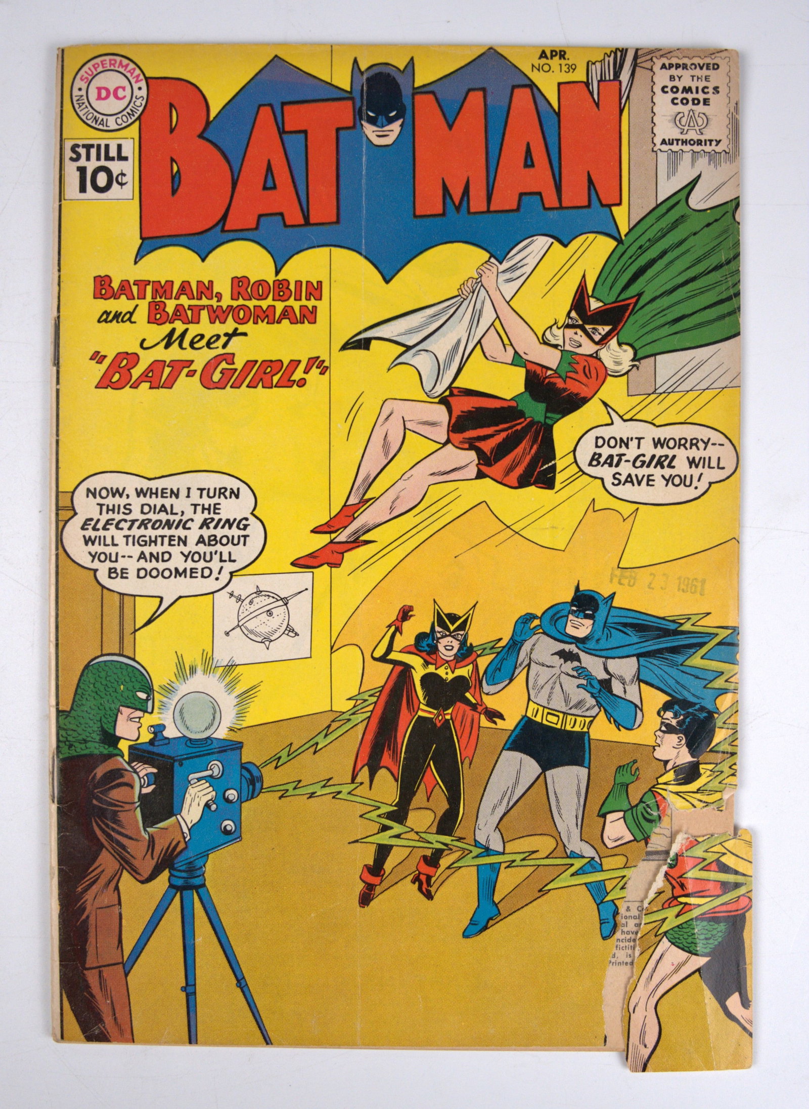 Batman #139 1st Appearance of Original Bat-Girl Betty Kane (DC Comics, 1961) (1 of 19)