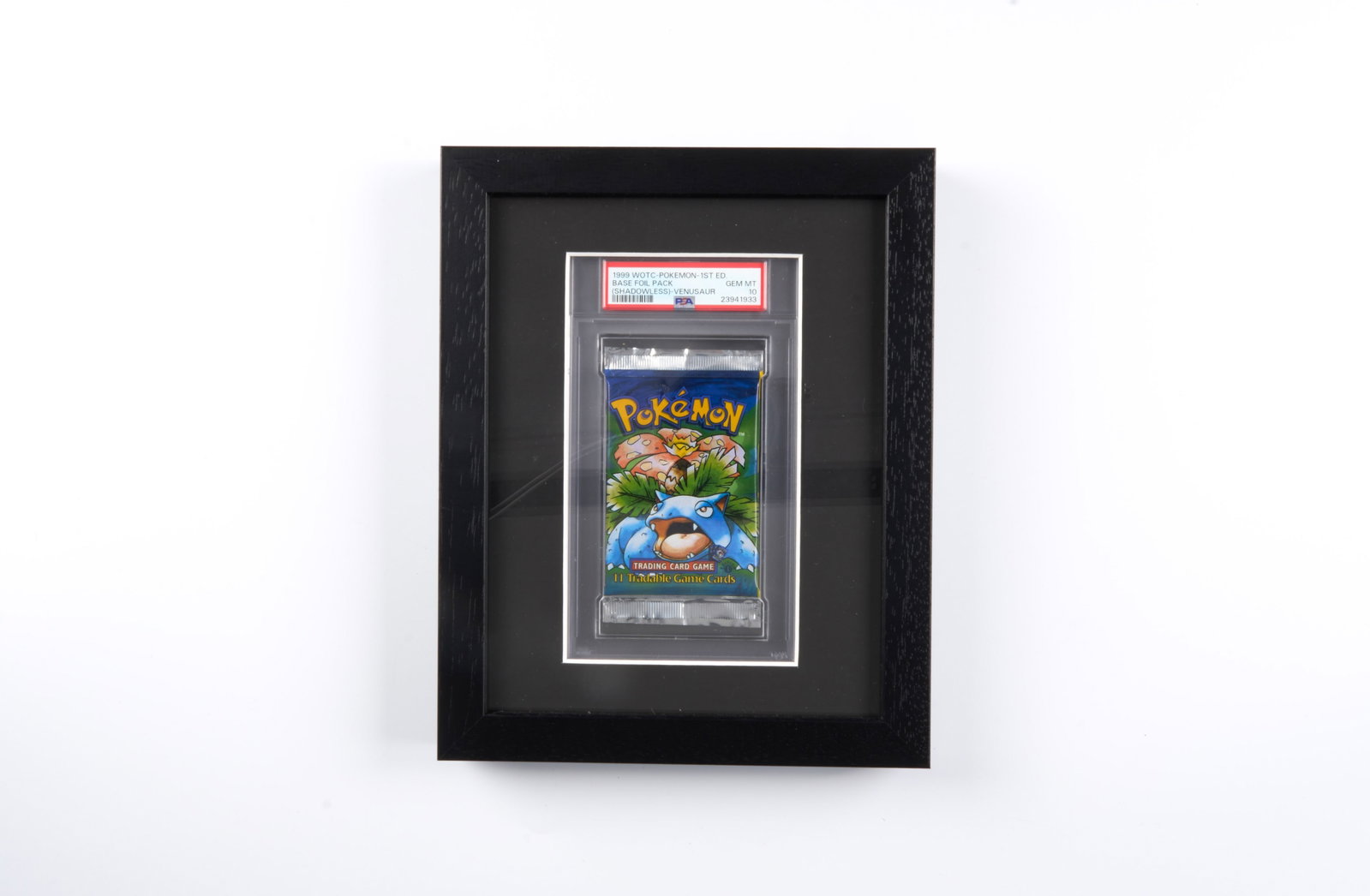 PSA 10 Base Set 1st Edition Booster Pack - Venusaur Artwork: A Base Set 1st Edition Booster Pack from 1999 featuring the Venusaur Artwork, graded GEM MT 10 by PSA.Arguably one of the most coveted booster packs of all time, this is a truly fantastic example in p