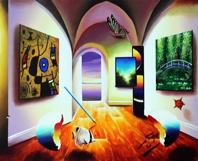 Original FERJO "Tranquil Setting": ORIGINAL OIL ON CANVAS HAND SIGNED BY THE ARTIST, STRETCHED AND READY FOR FRAMING. COA Included!