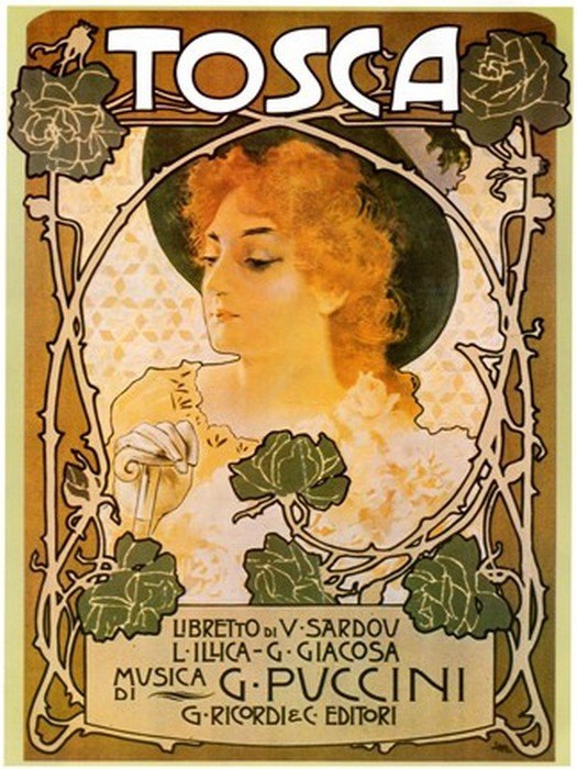 Fine Art Canvas by Metlicovitz: Fine Art on Archival Canvas by artist Leopoldo Metlicovitz, titled "Tosca". Dimentions are approximately 36 X 24. CJRAP4840070