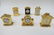 A miniature brass carriage timepiece fitted with a