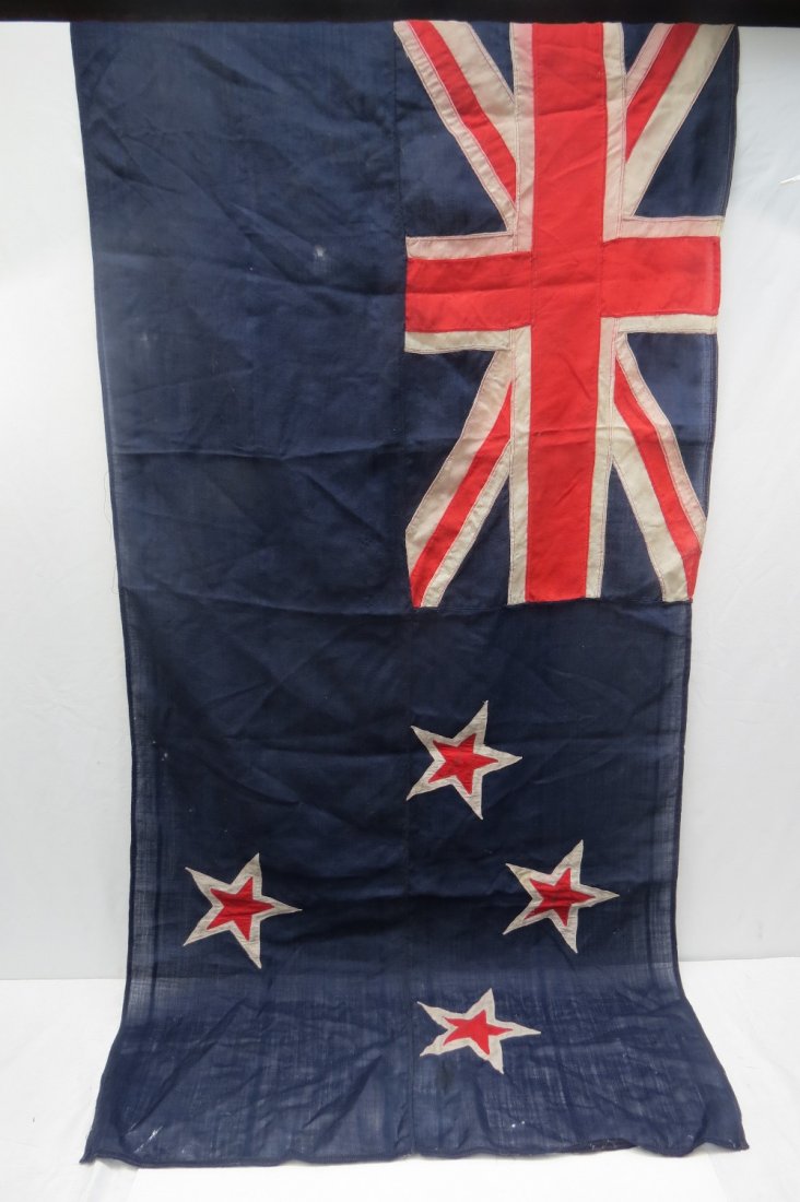 A WWII Royal New Zealand ensign flag dated 1941: A WWII Royal New Zealand ensign flag dated 1941