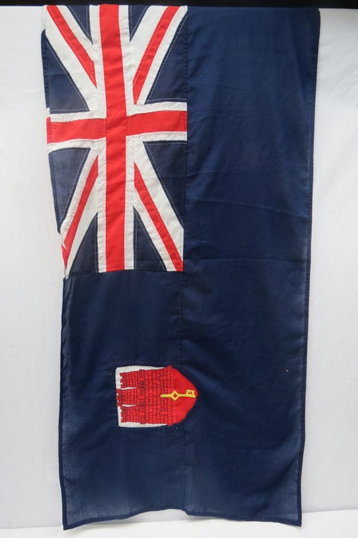 A Royal Naval Blue ensign battle flag: A Royal Naval Blue ensign battle flag