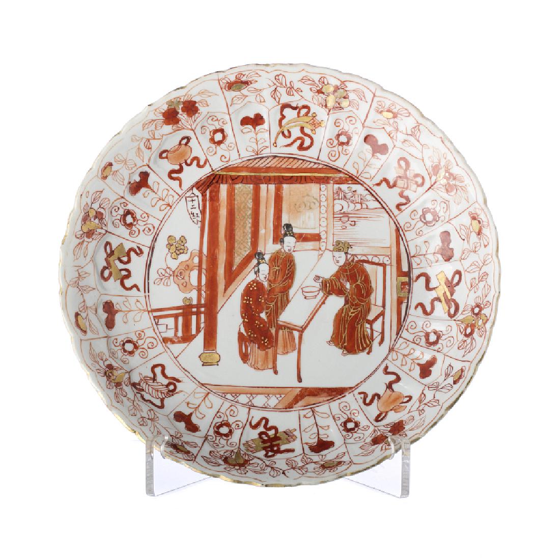 Chinese Porcelain figural plate, Kangxi (1 of 1)