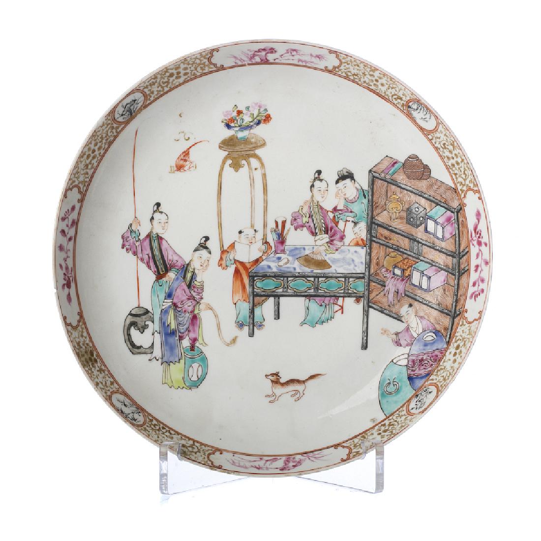 Chinese porcelain figural dish, Qianlong (1 of 1)