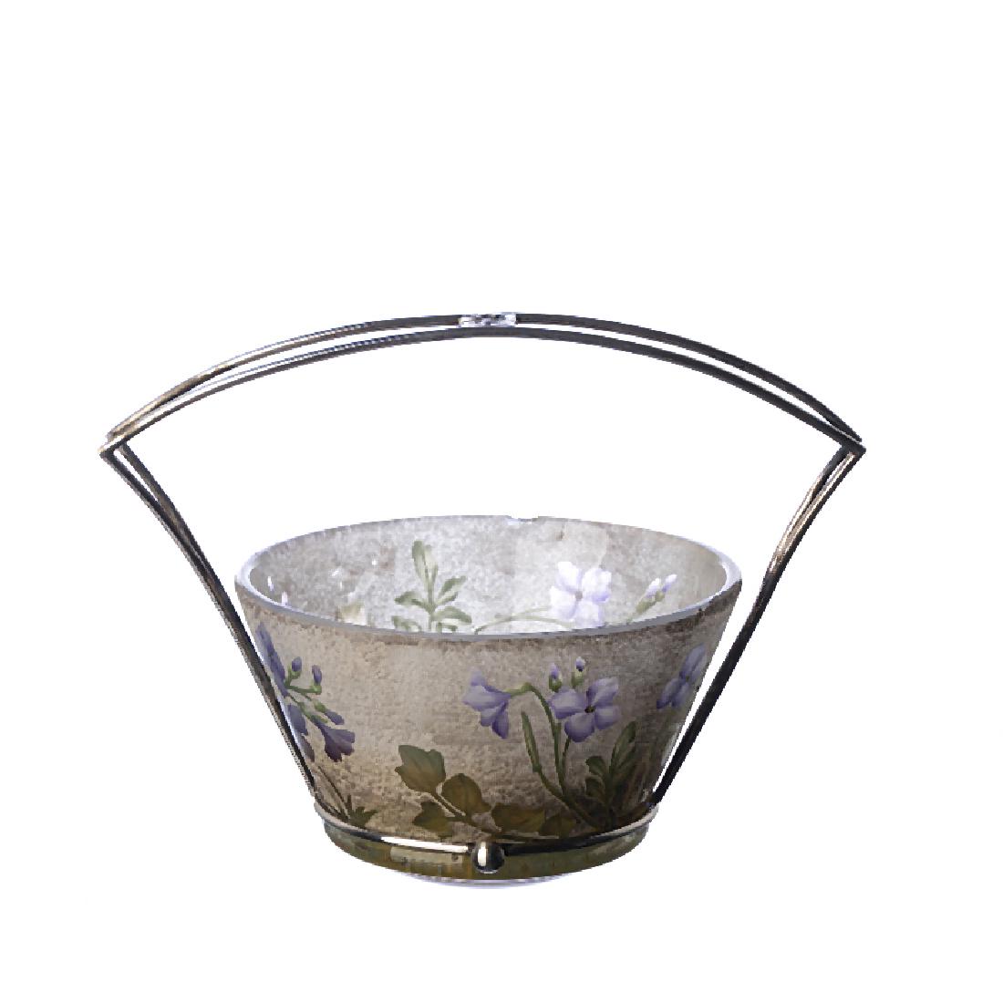 DAUM NANCY - Small bowl with a silver monture (1 of 1)