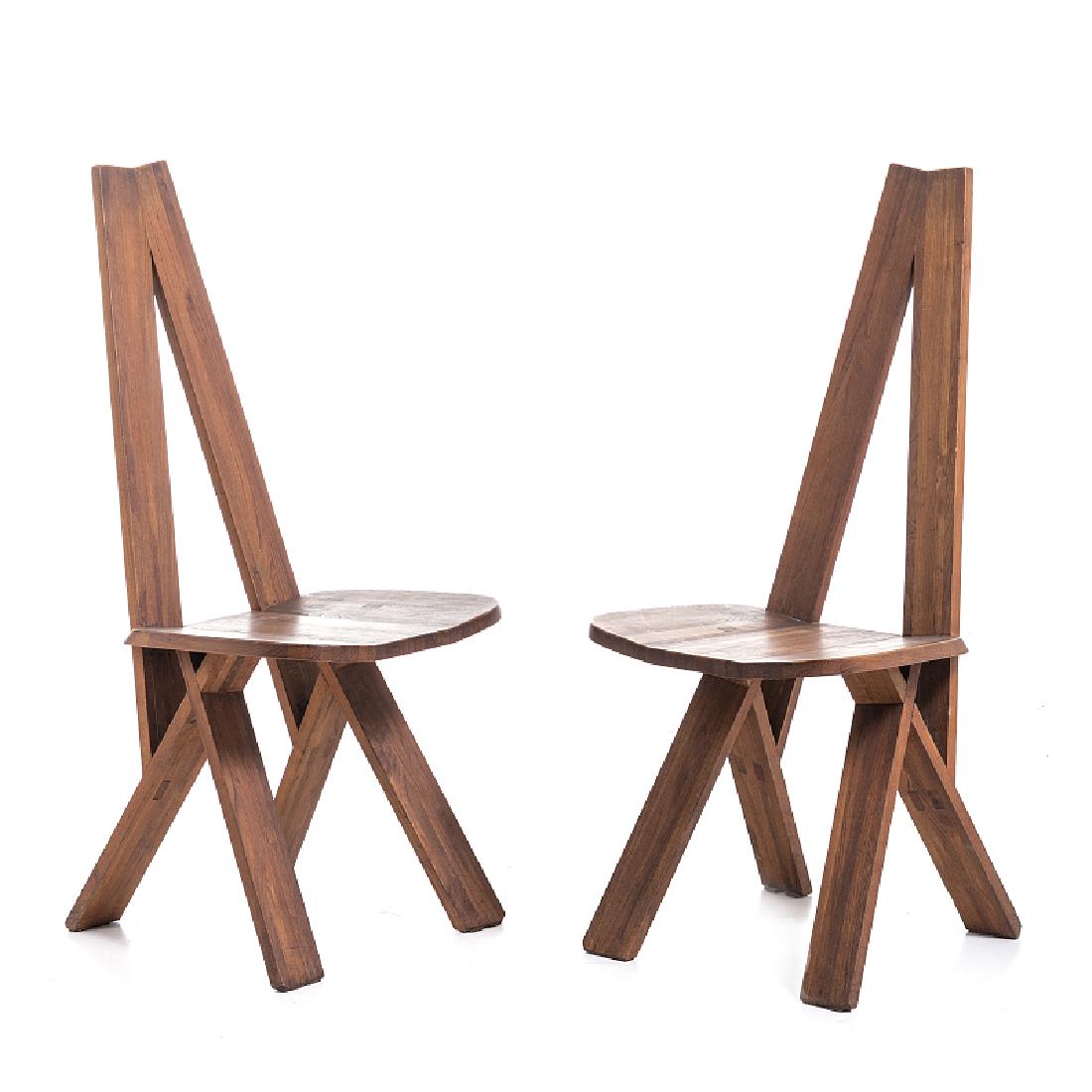 PIERRE CHAPO (1927-1987) - Pair of S45 chairs (1 of 1)