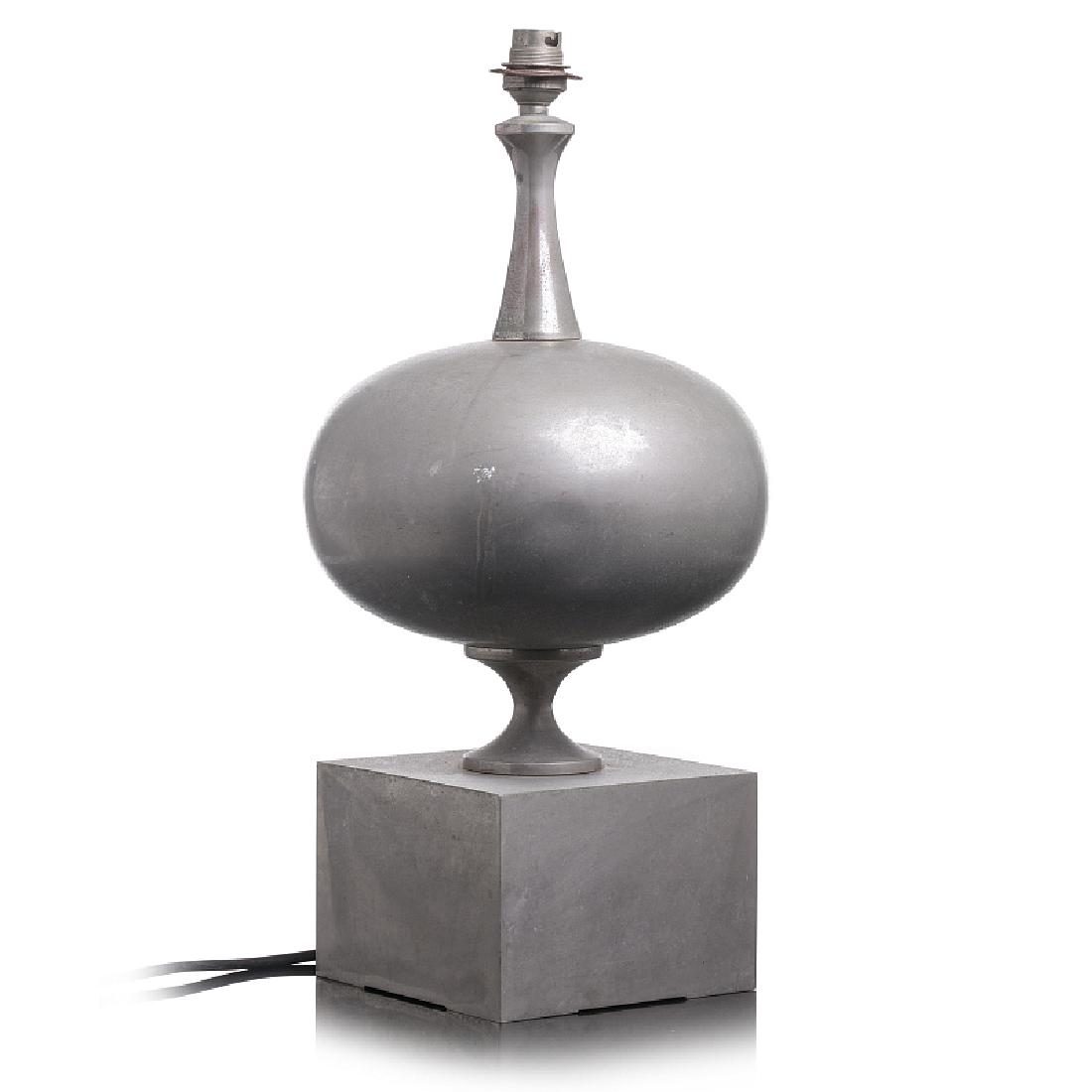 MAISON BARBIER - Table lamp: France, c.1970, Philippe Barbier for Maison Barbier._x000D_ Chrome-plated stainless steel. Electrified. Oxidation. Dim.: 45 cm.