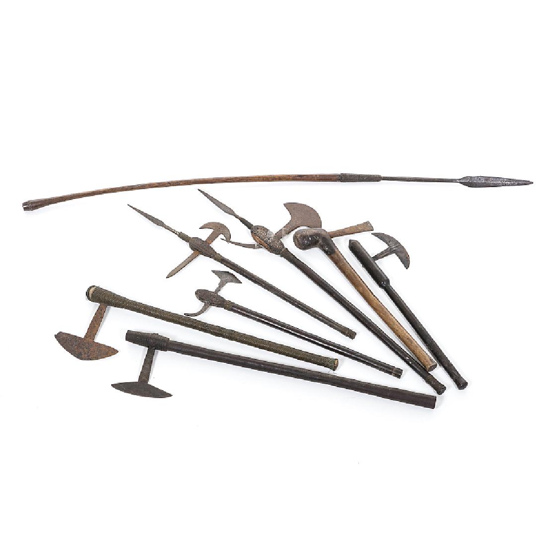 SHONA / TSONGA - Lot of seven axes and a spear (1 of 1)