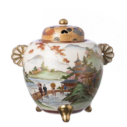 Japanese Censer In Satsuma Pottery