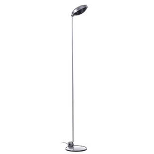 TOMMASO CIMINI (1947-1997) - Floor lamp 'Elle 55': Itay, manufacture of Lumina, gray and black lacquered metal, c.1980 / 90. Electrified. Marked. Dim .: 190cm.