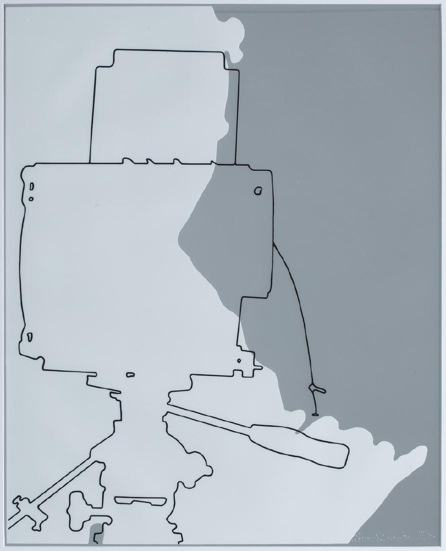 LOURDES CASTRO (b.1930) - 'Untitled': Manual Screenprint on rodhoid, signed and numbered 91/100. Dim .: 54x43cm.