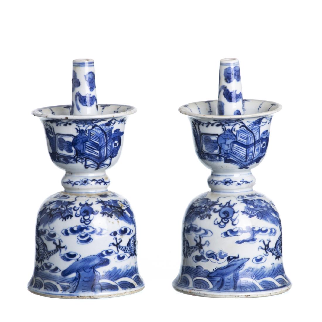 Pair of two censers in Chinese porcelain, Guangxu (1 of 1)