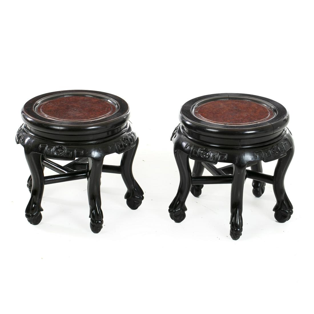 Pair of chinese bases for vases, Minguo (1 of 1)