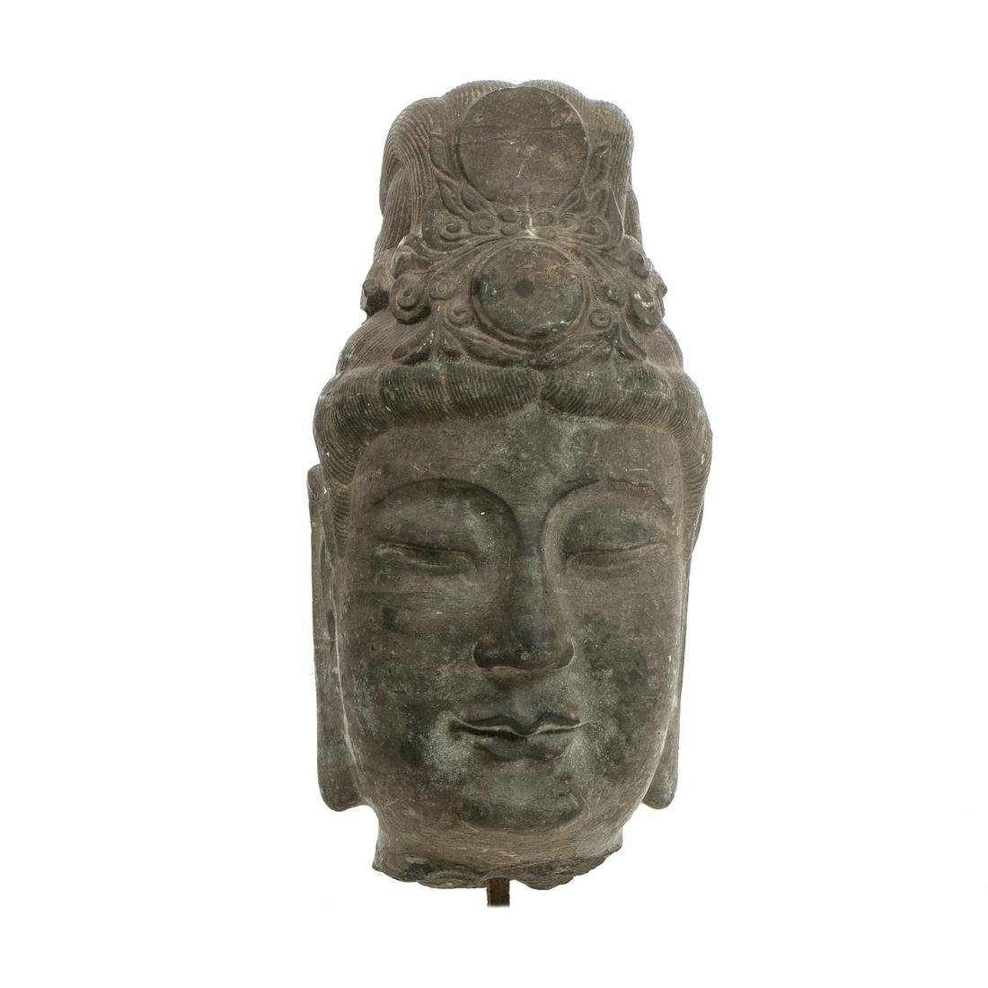 Chinese Guanyin stone head (1 of 1)