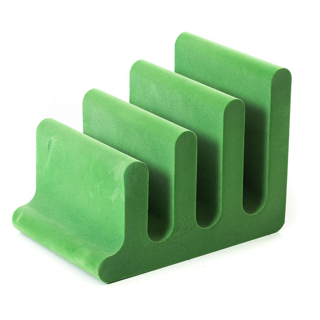 RASHID KARIM (b.1960) - Magazine rack: Italy, c.1990, manufactored by Bart, green polyurethane foam. Dim .: 40x51,5x35cm.