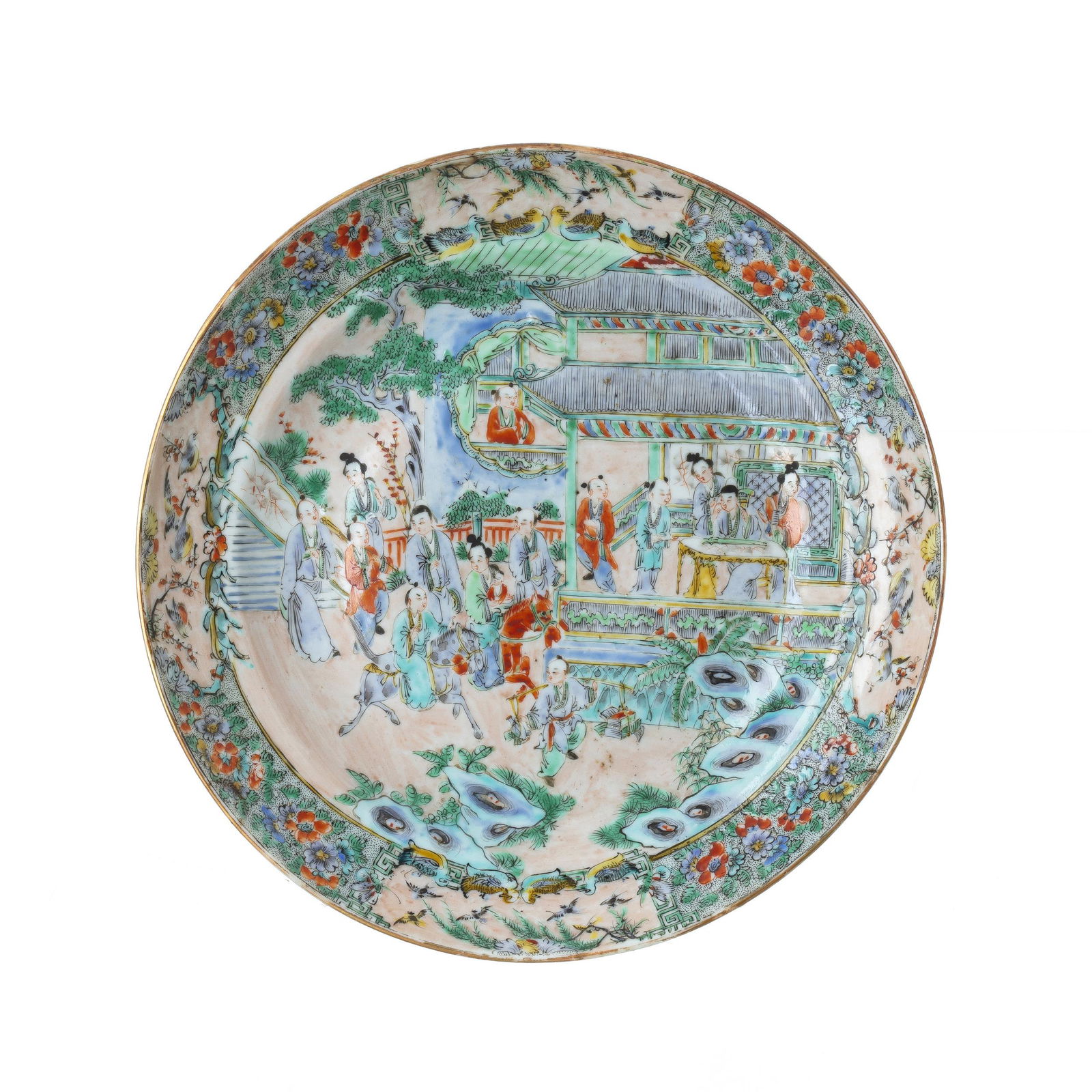 Chinese 'figures' porcelain plate (1 of 1)