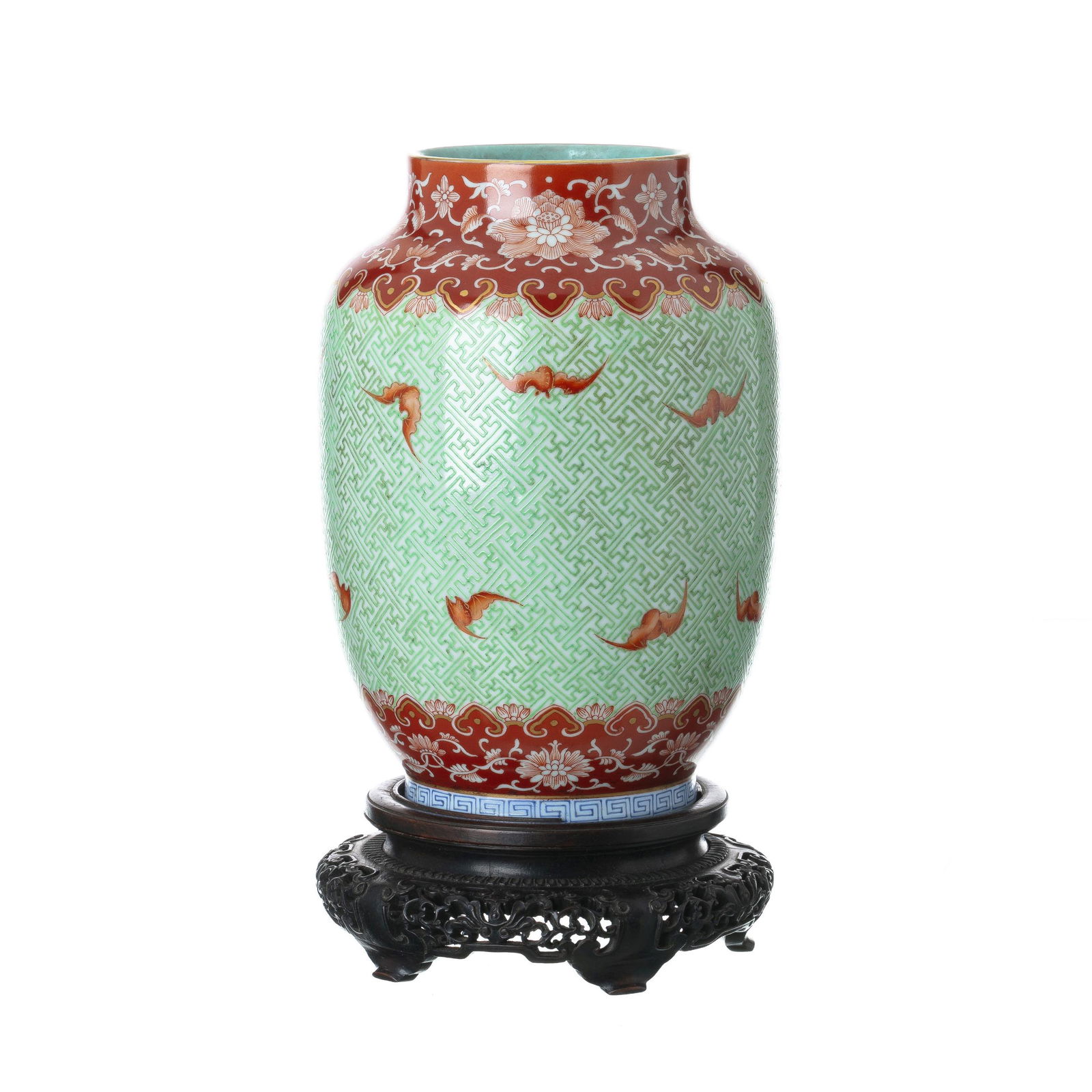 China porcelain 'bats' vase (1 of 1)
