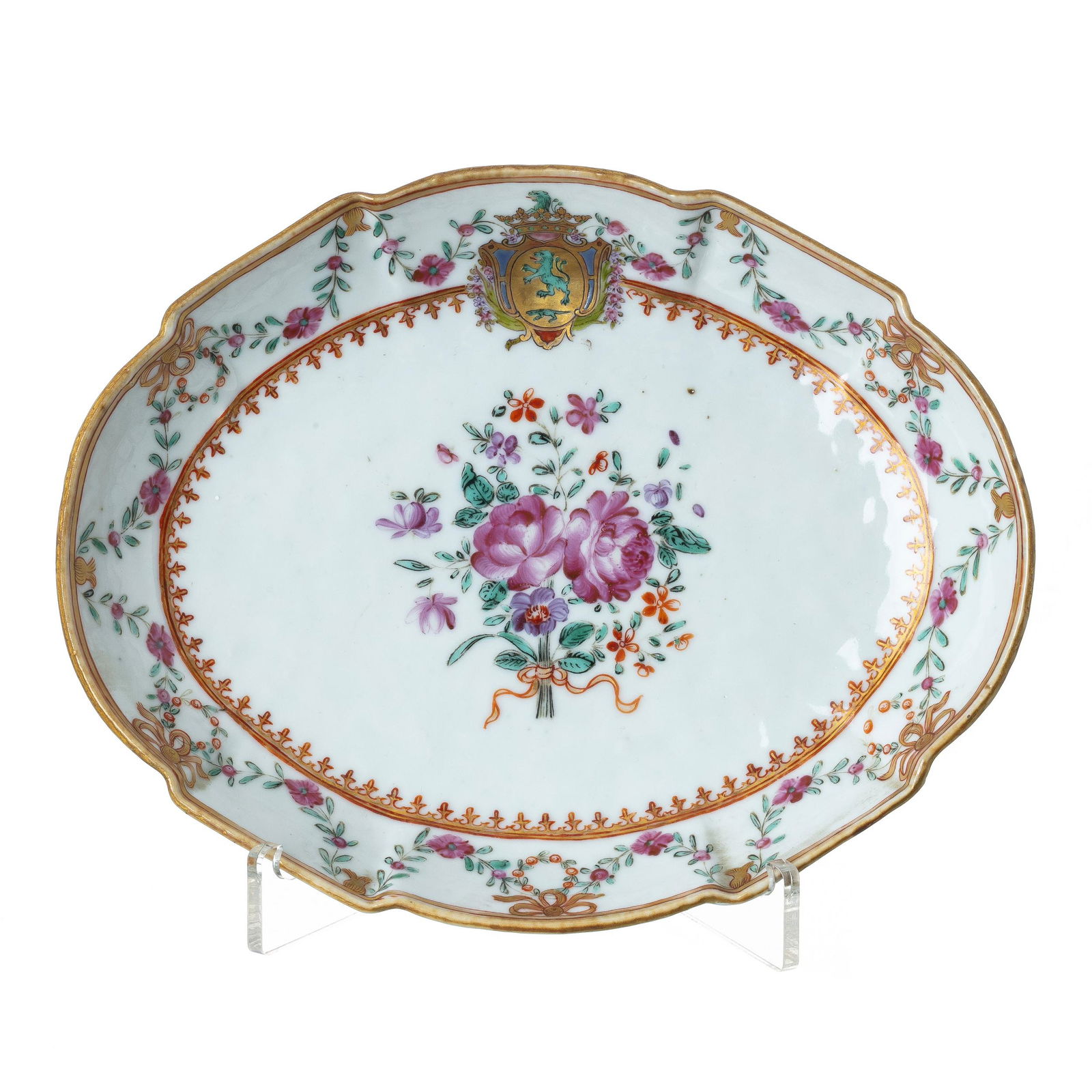 Chinese Porcelain Armorial bowl plate, Qianlong (1 of 1)