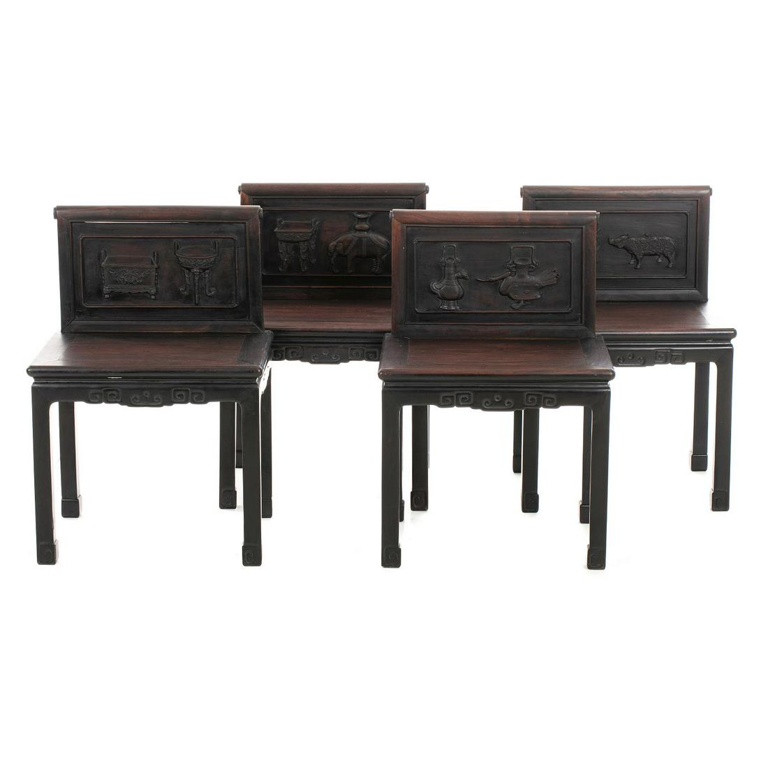 Four Chinese figural chairs, Guangxu (1 of 1)