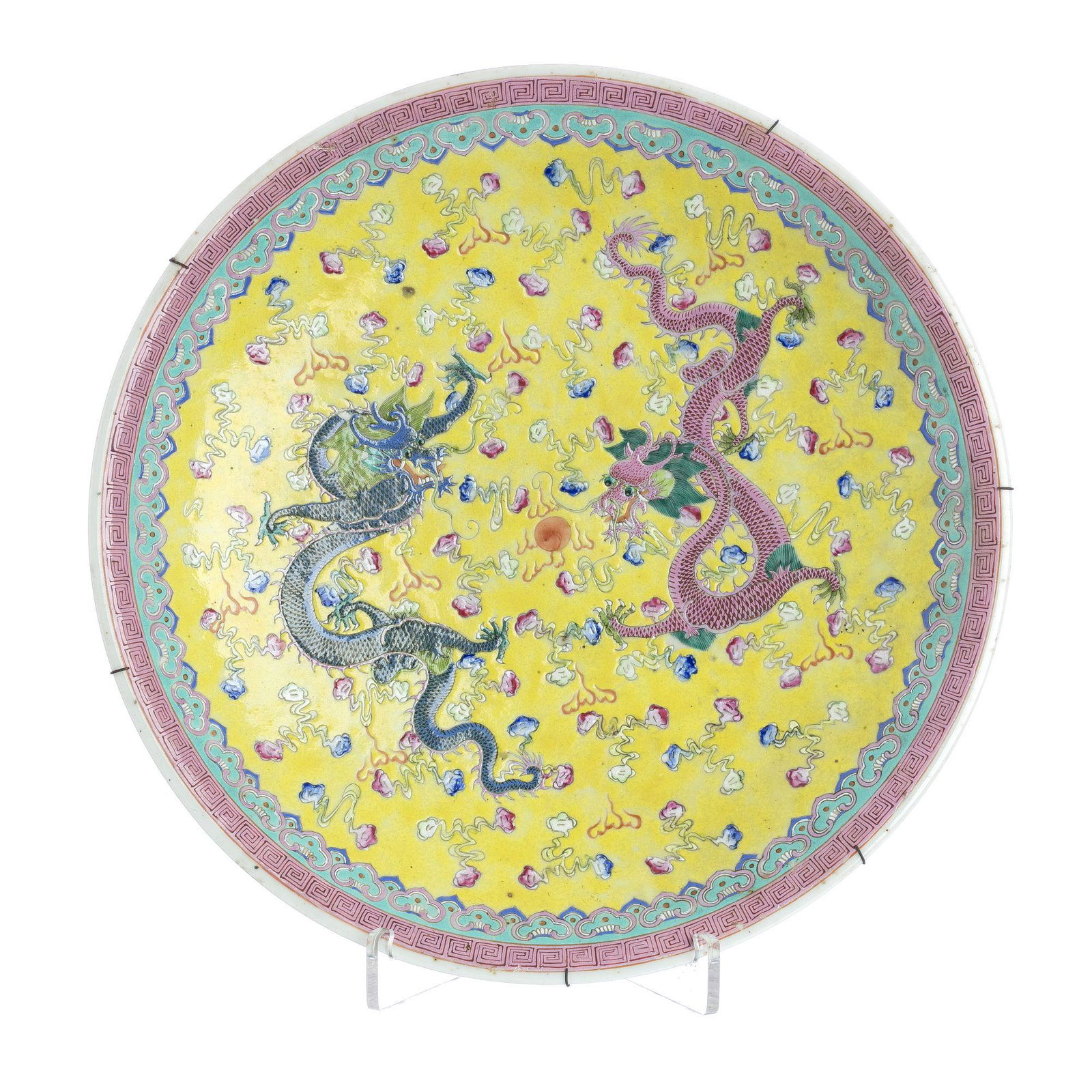 Chinese porcelain Dragon plate, Republic (1 of 1)