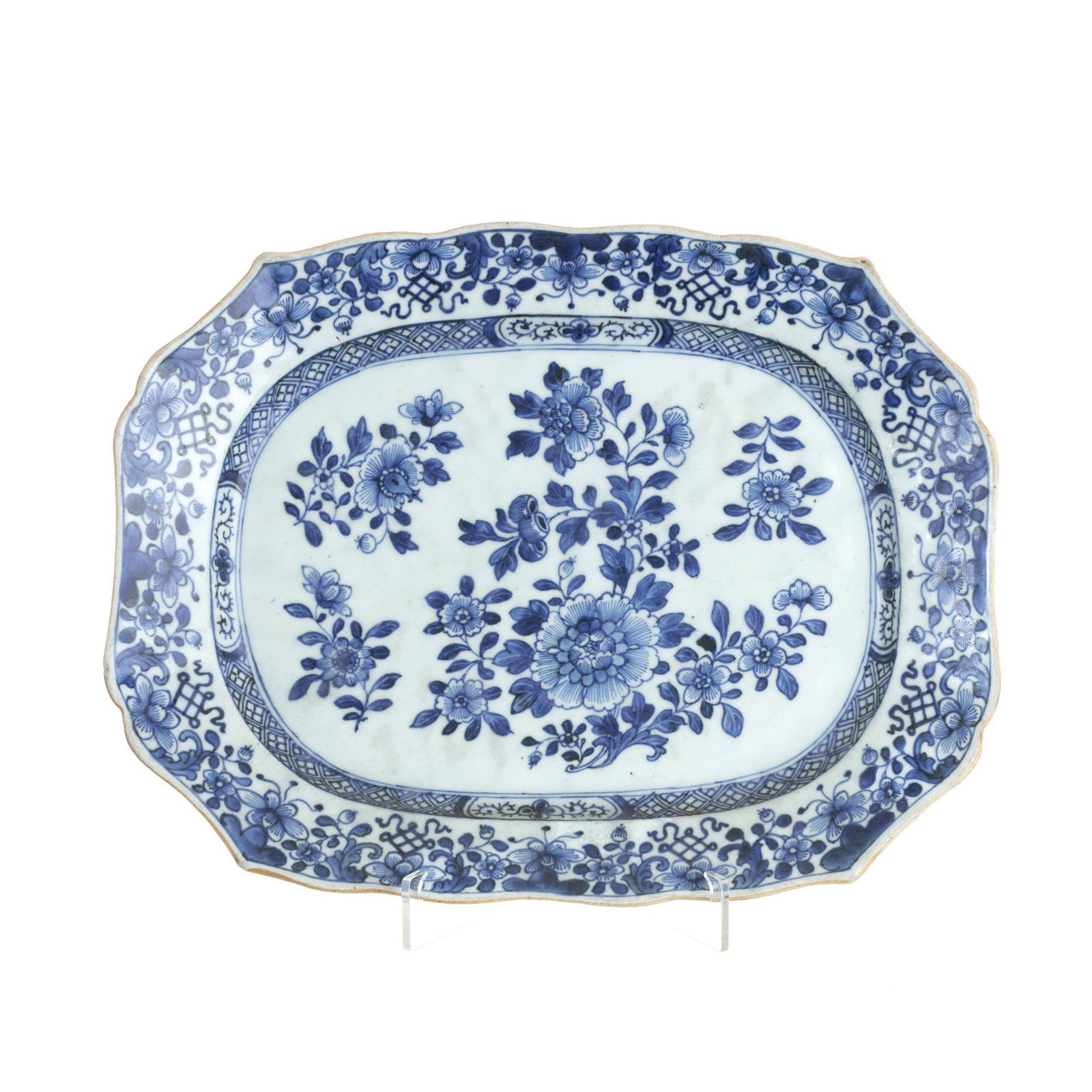Chinese porcelain flower tray, Qianlong (1 of 1)