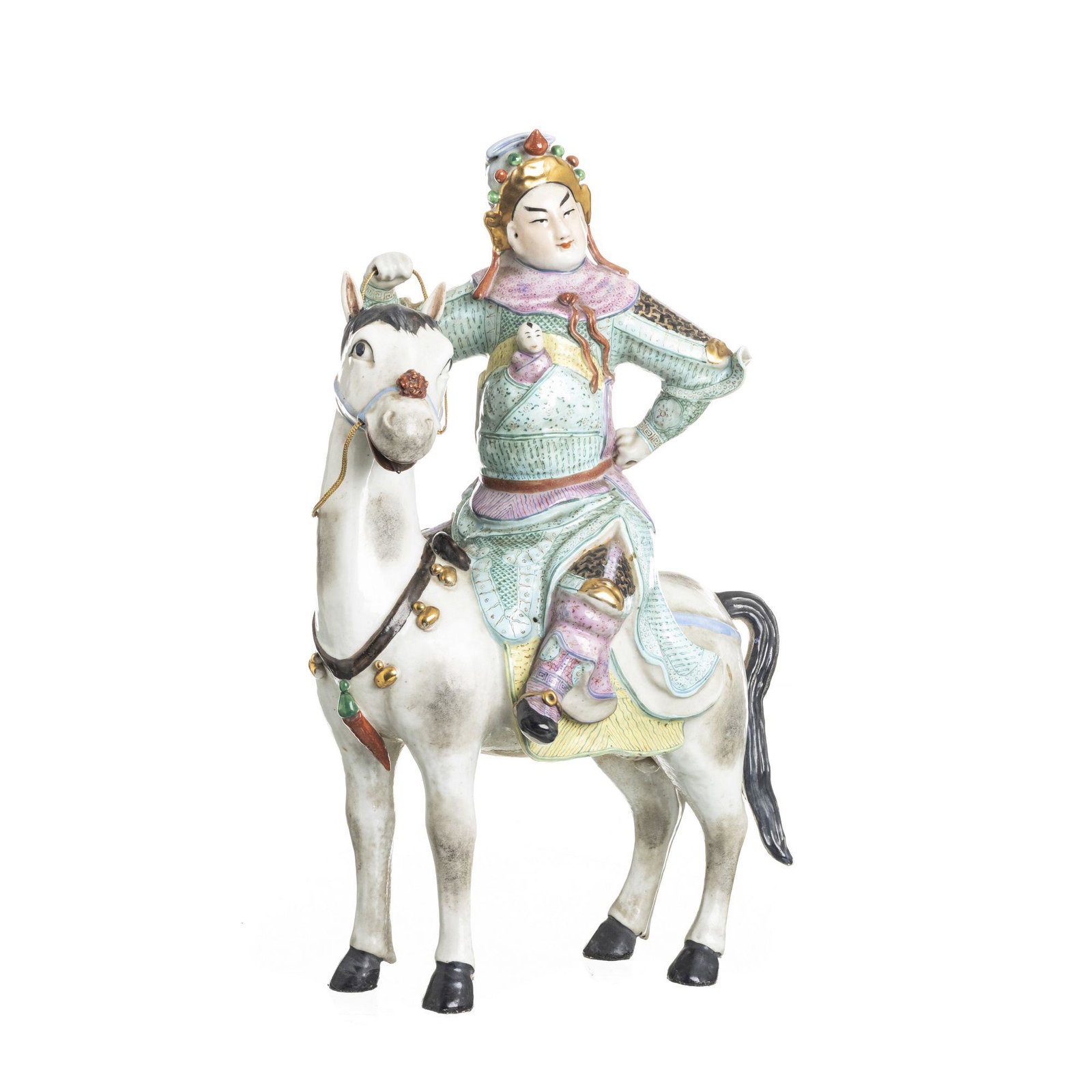 Chinese Porcelain Horseback Warrior (1 of 1)