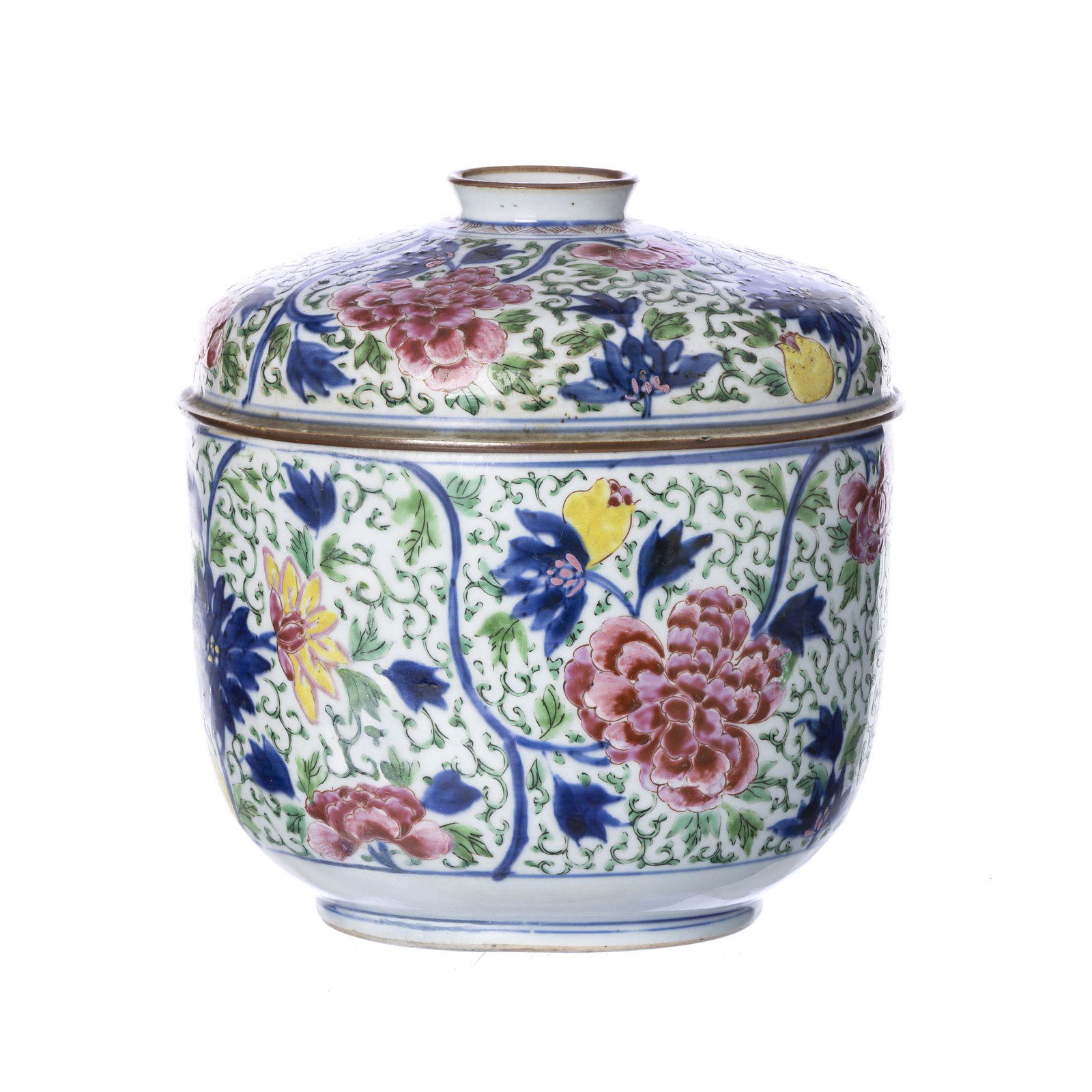 Chinese porcelain 'famille rose' pot, Yongzheng (1 of 1)