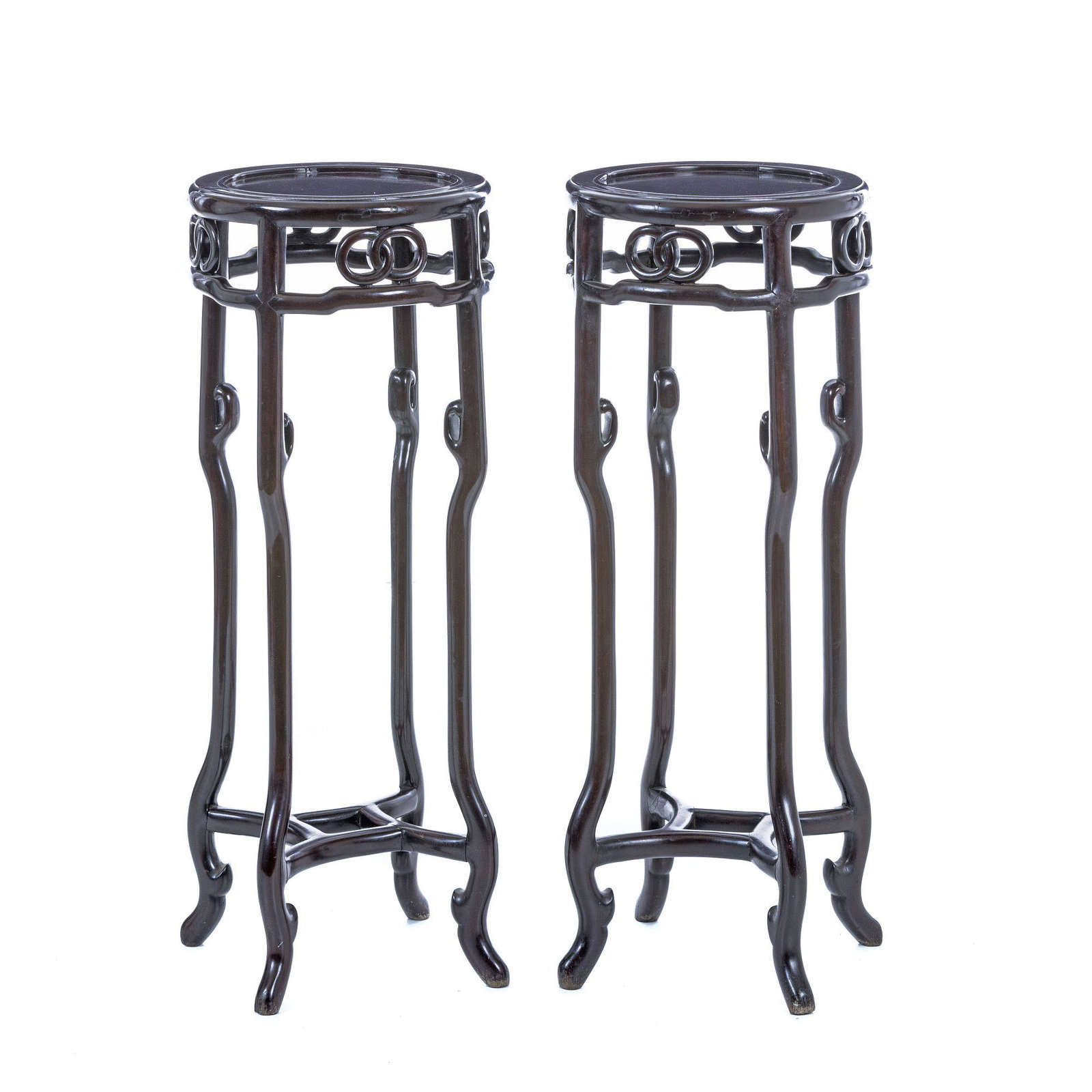 Pair of Chinese Hongmu tall columns, Minguo (1 of 1)