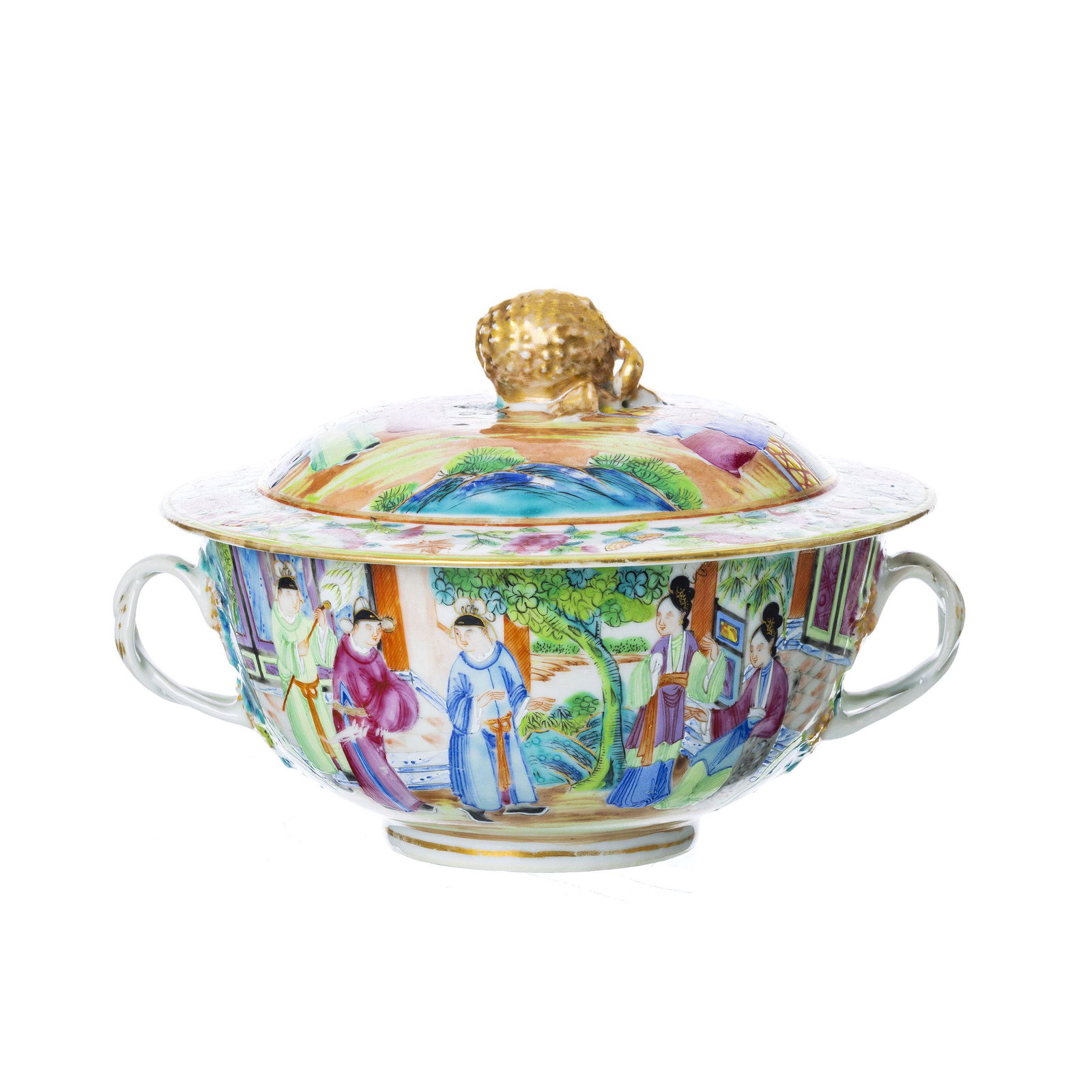 Chinese porcelain Mandarin covered bowl, Daoguang (1 of 1)