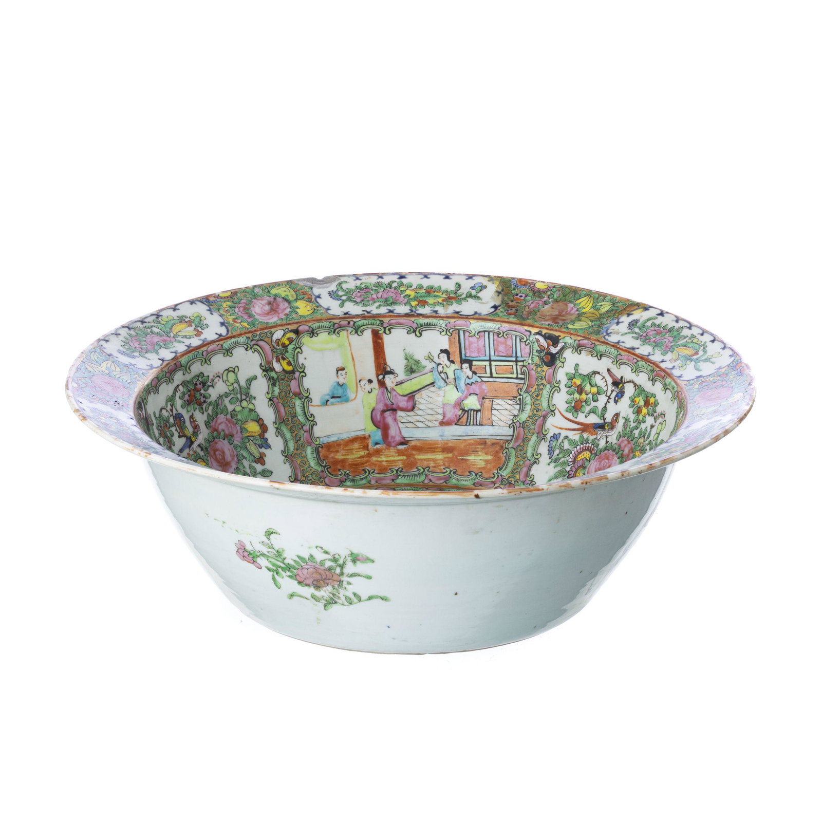 Large Chinese porcelain 'Mandarin' basin, Guangxu (1 of 1)