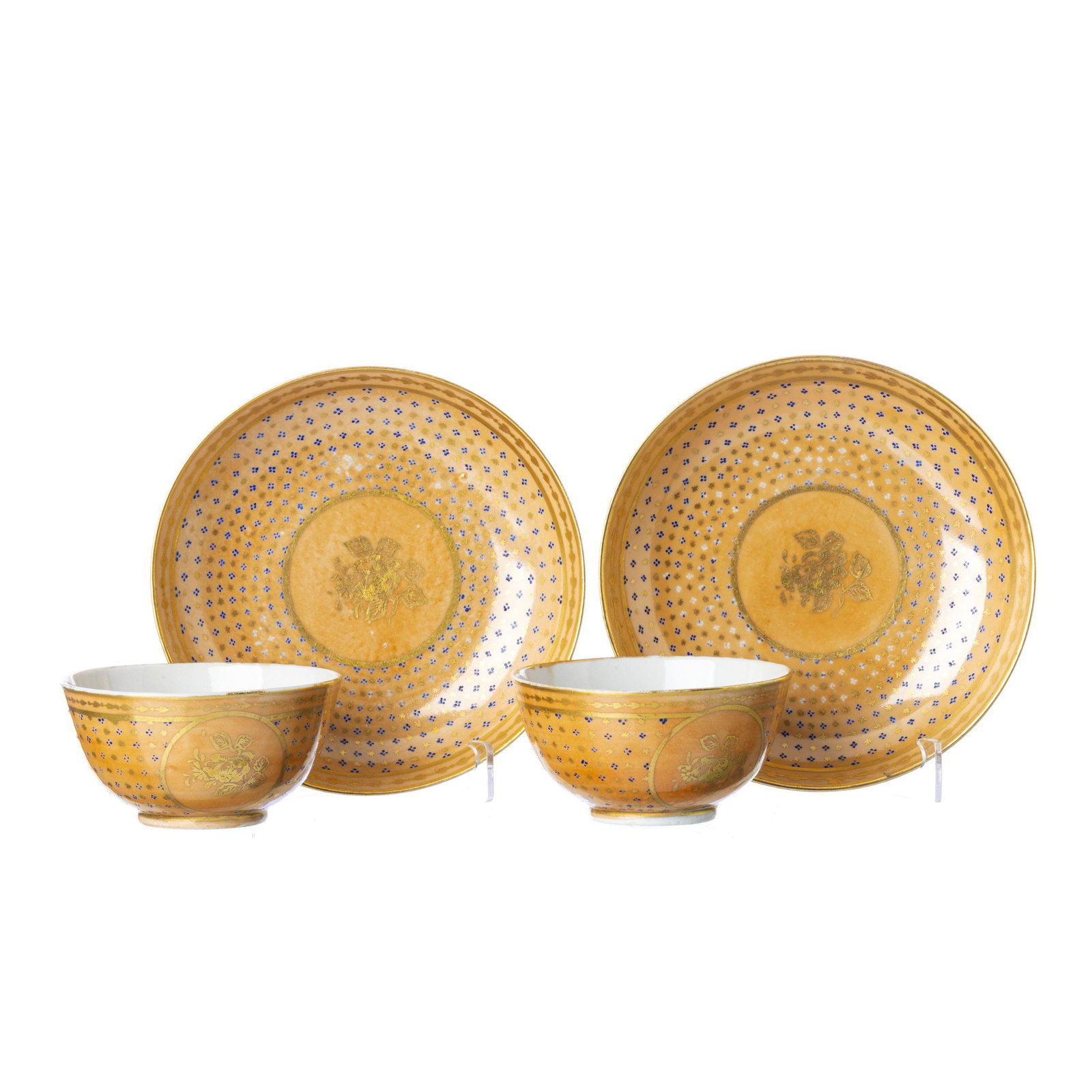 Pair of Chinese porcelain cups and saucers, Jiaqing, (1 of 1)