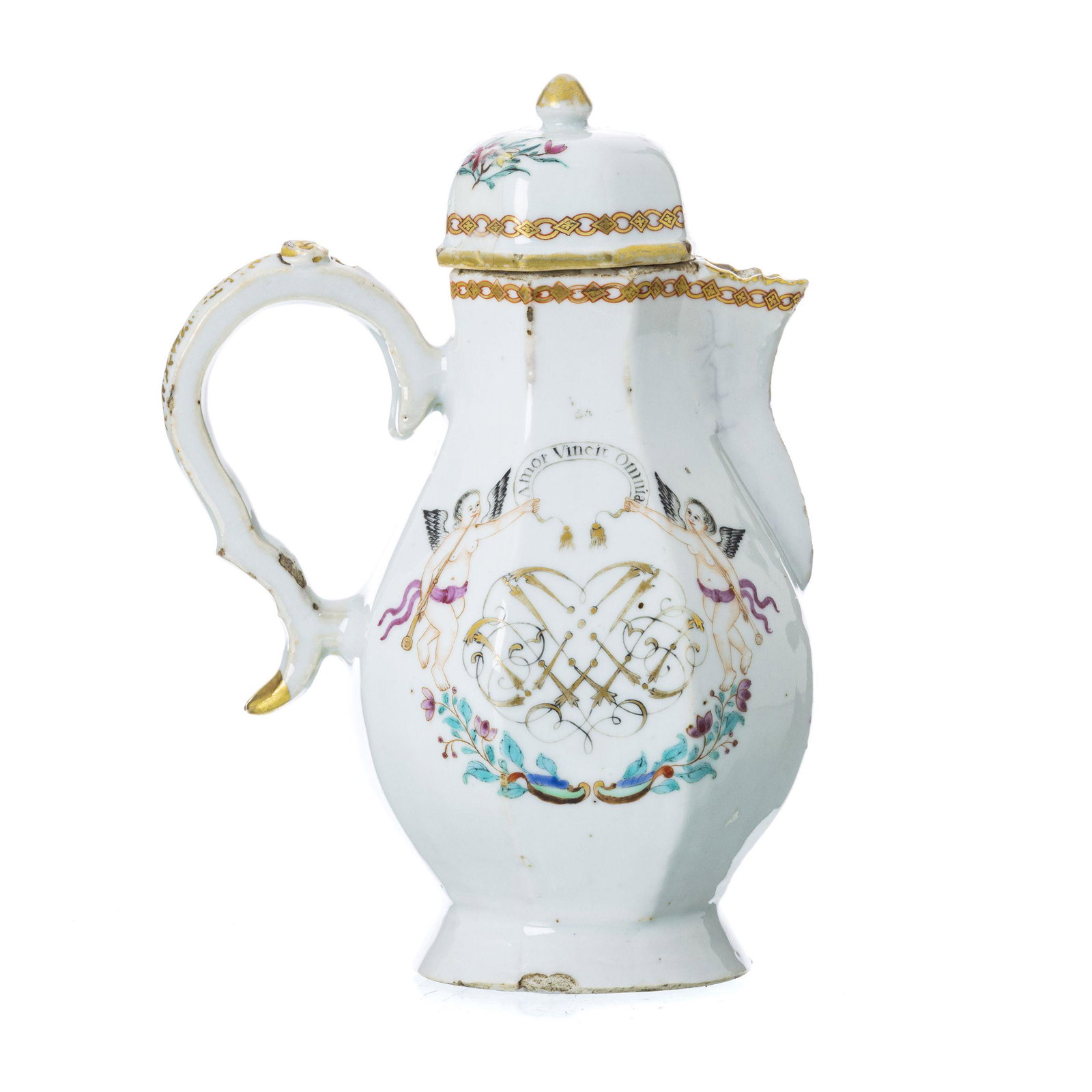 Chinese export porcelain marriage Coffee pot, Qianlong (1 of 1)