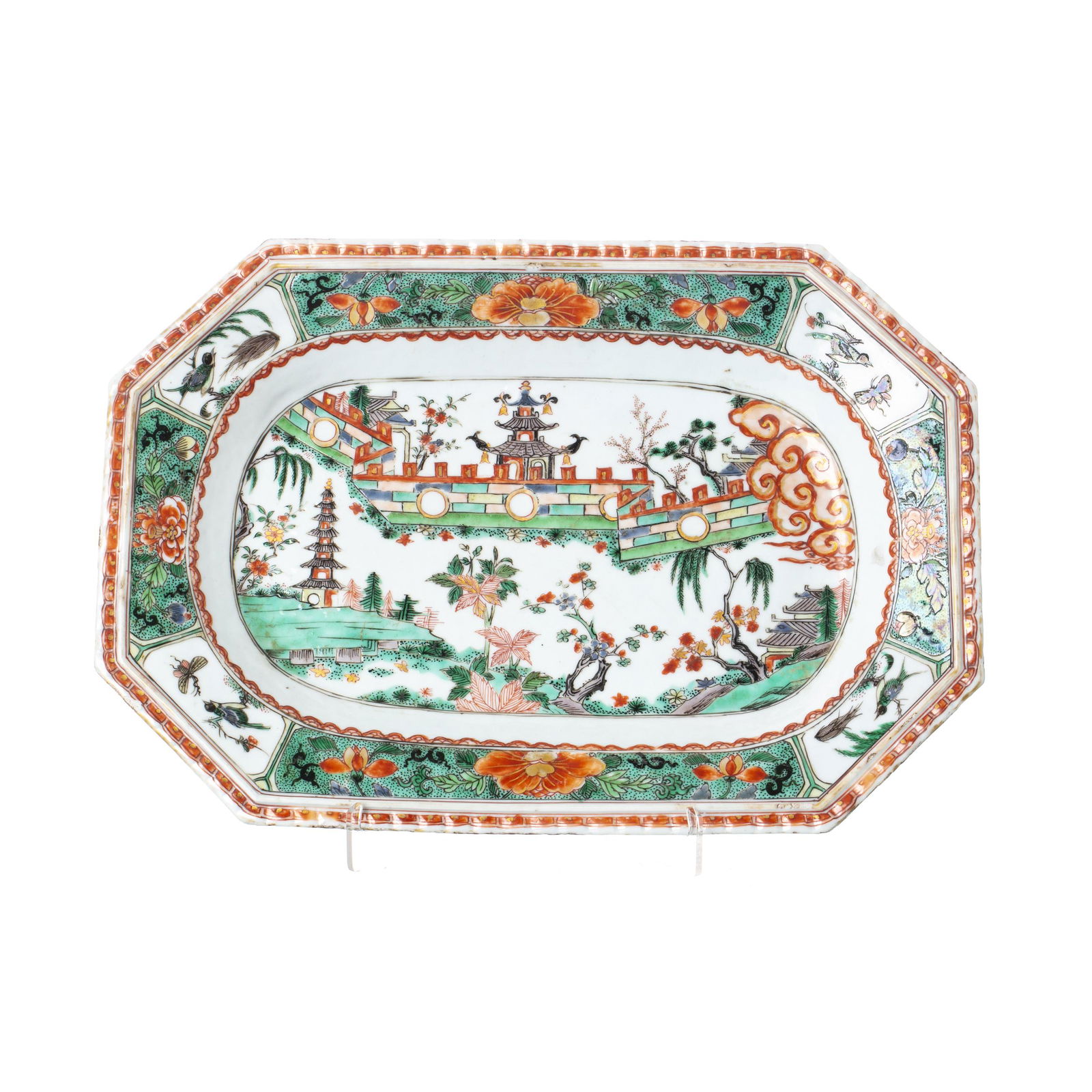 Chinese porcelain Famille Verte river landscape Platter, Kangxi (1 of 1)