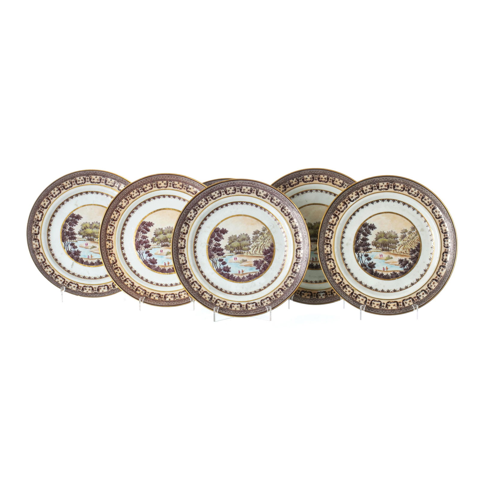 Six Chinese porcelain 'Vista Grande Service' Plates, D. Joao VI (1 of 1)