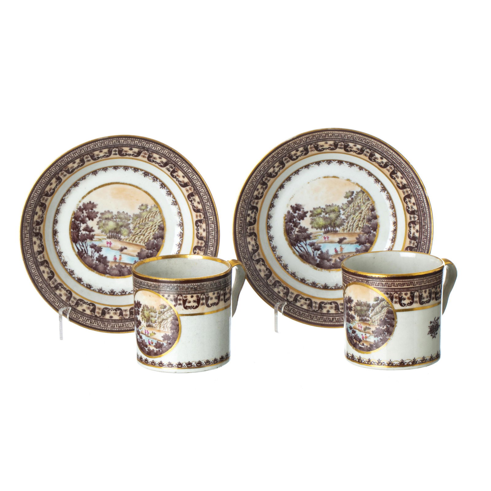 Pair of Cups and Saucers 'Vista Grande Service' - D. Joao VI (1 of 1)