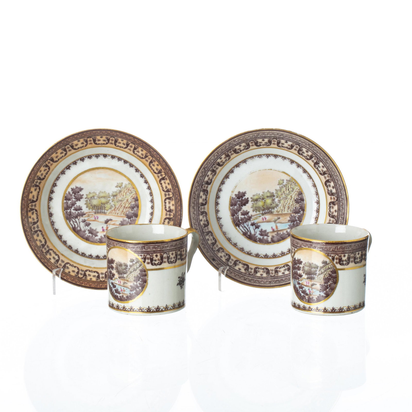 Pair of Cups and Saucers 'Vista Grande Service' - D. Joao VI (1 of 1)