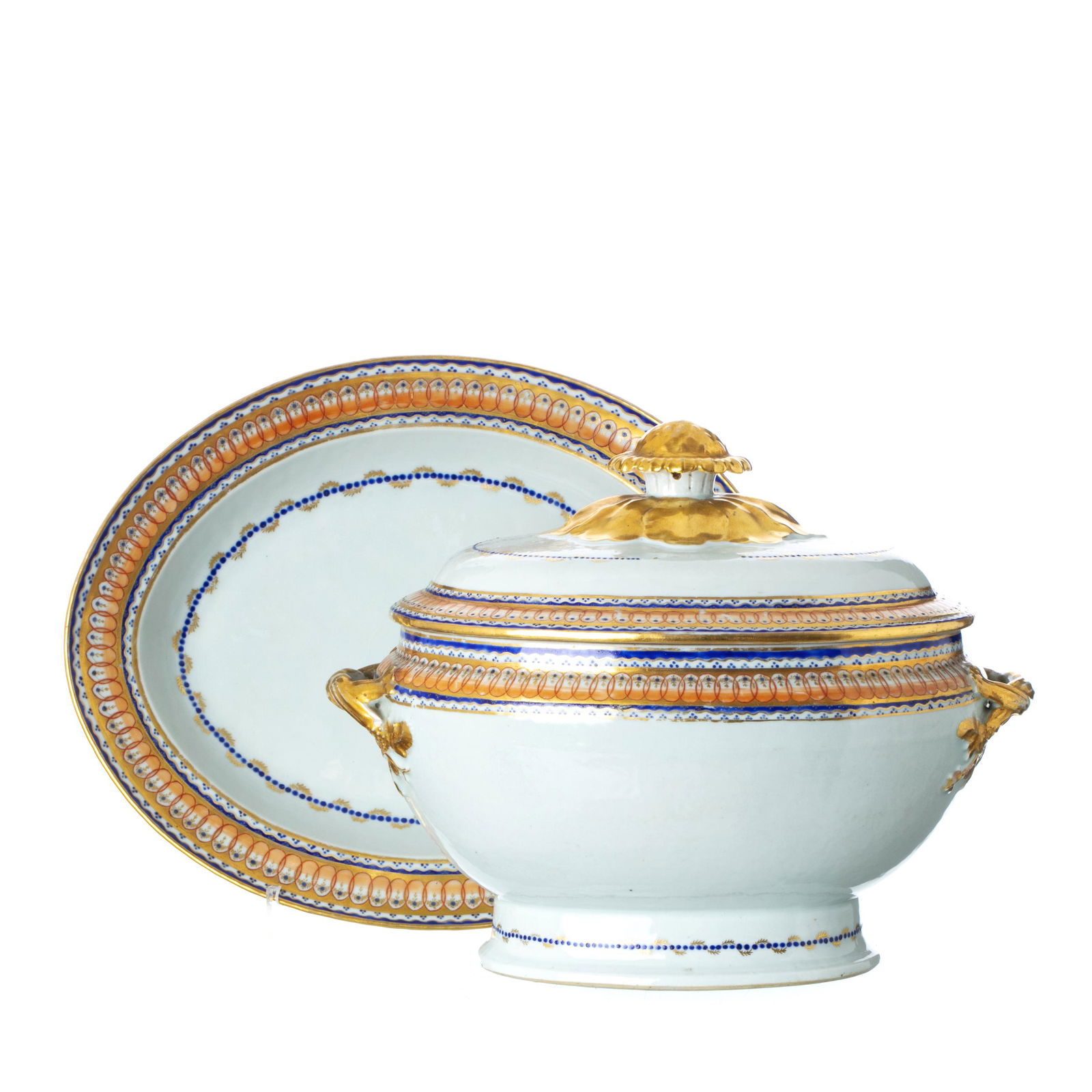 Chinese export porcelain Tureen with Presentoir , Jiaqing (1 of 1)
