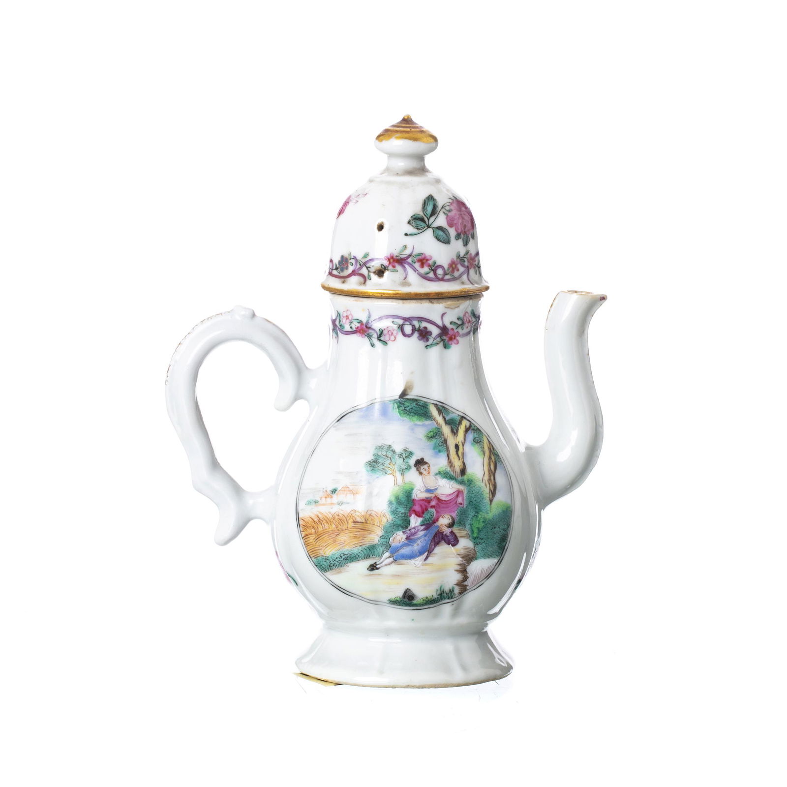 Chinese porcelain European Subject Coffee Pot, Qianlong (1 of 1)